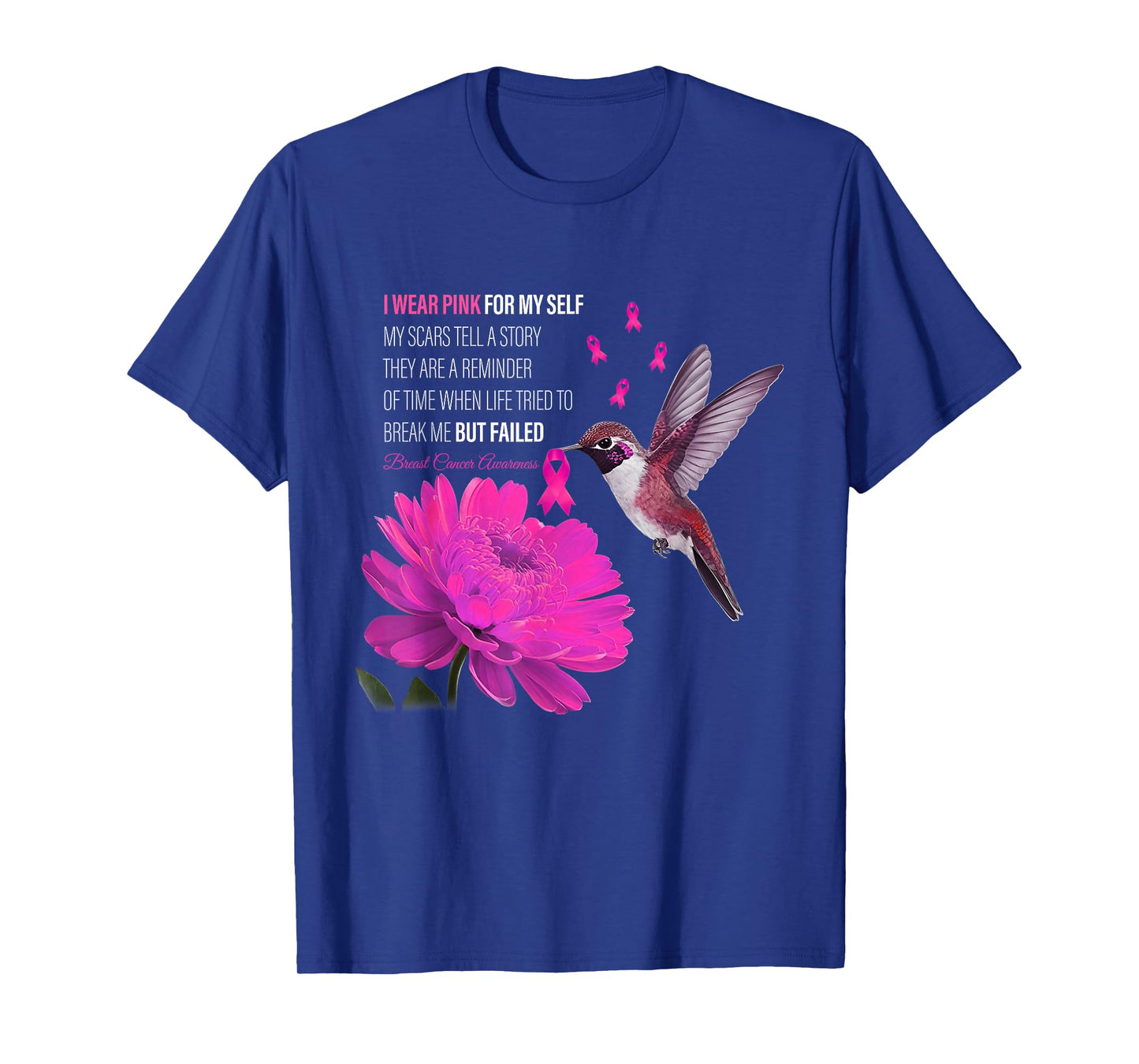 I Wear Pink For Myself My Scars Tell A Story Breast Cancer T-Shirt