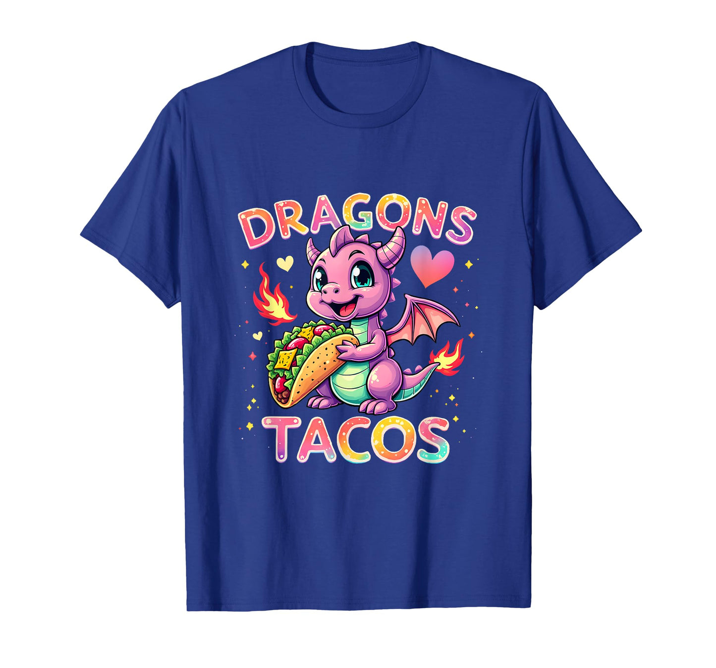 Tacos Cute Dragons Love Cinco De Mayo Mexican Food Kids Boys T-Shirt