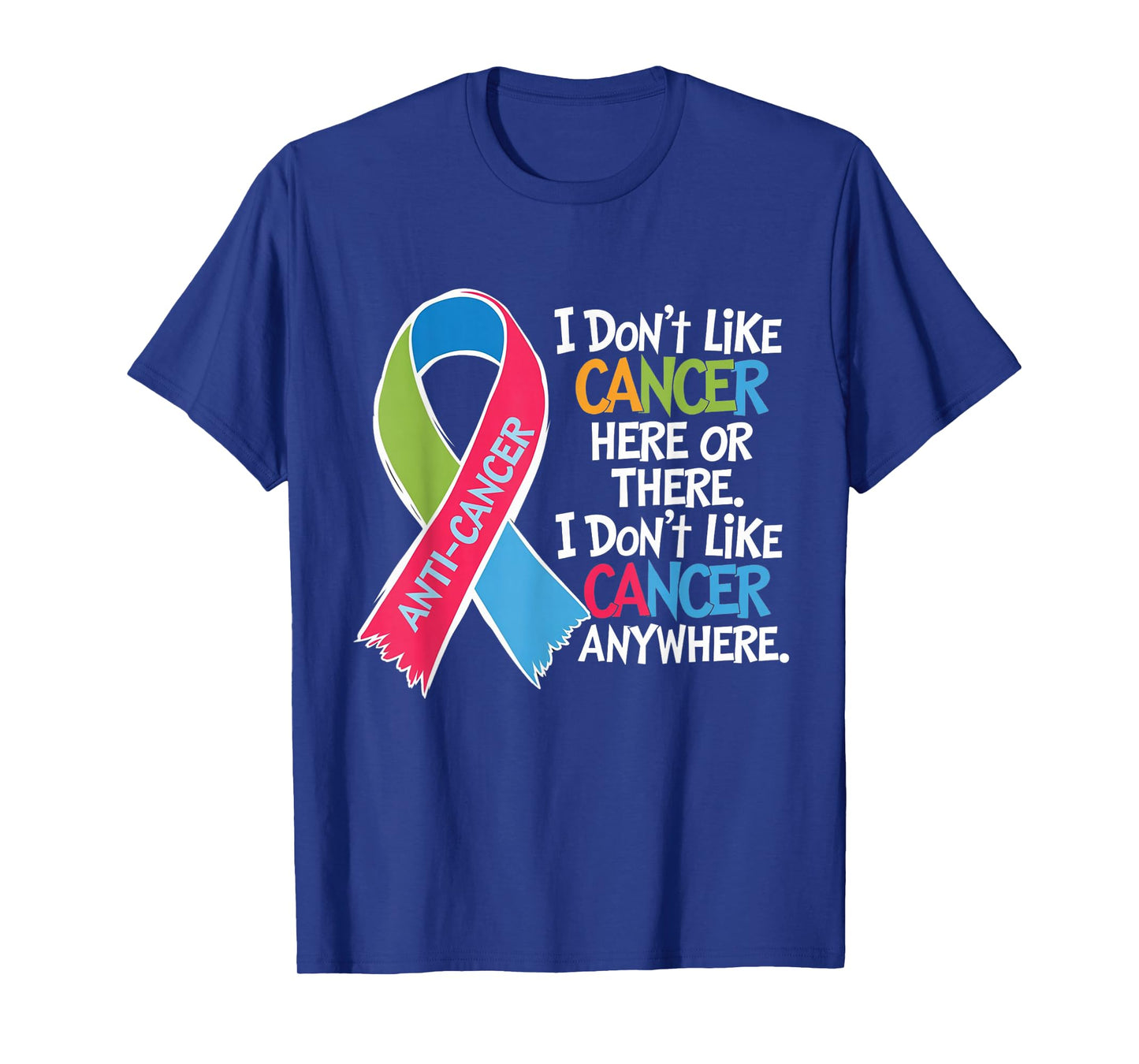 I Do Not Like Cancer Here Or There Apparel squad I Do Not Like Cancer Cancer Awareness Motivation T-Shirt