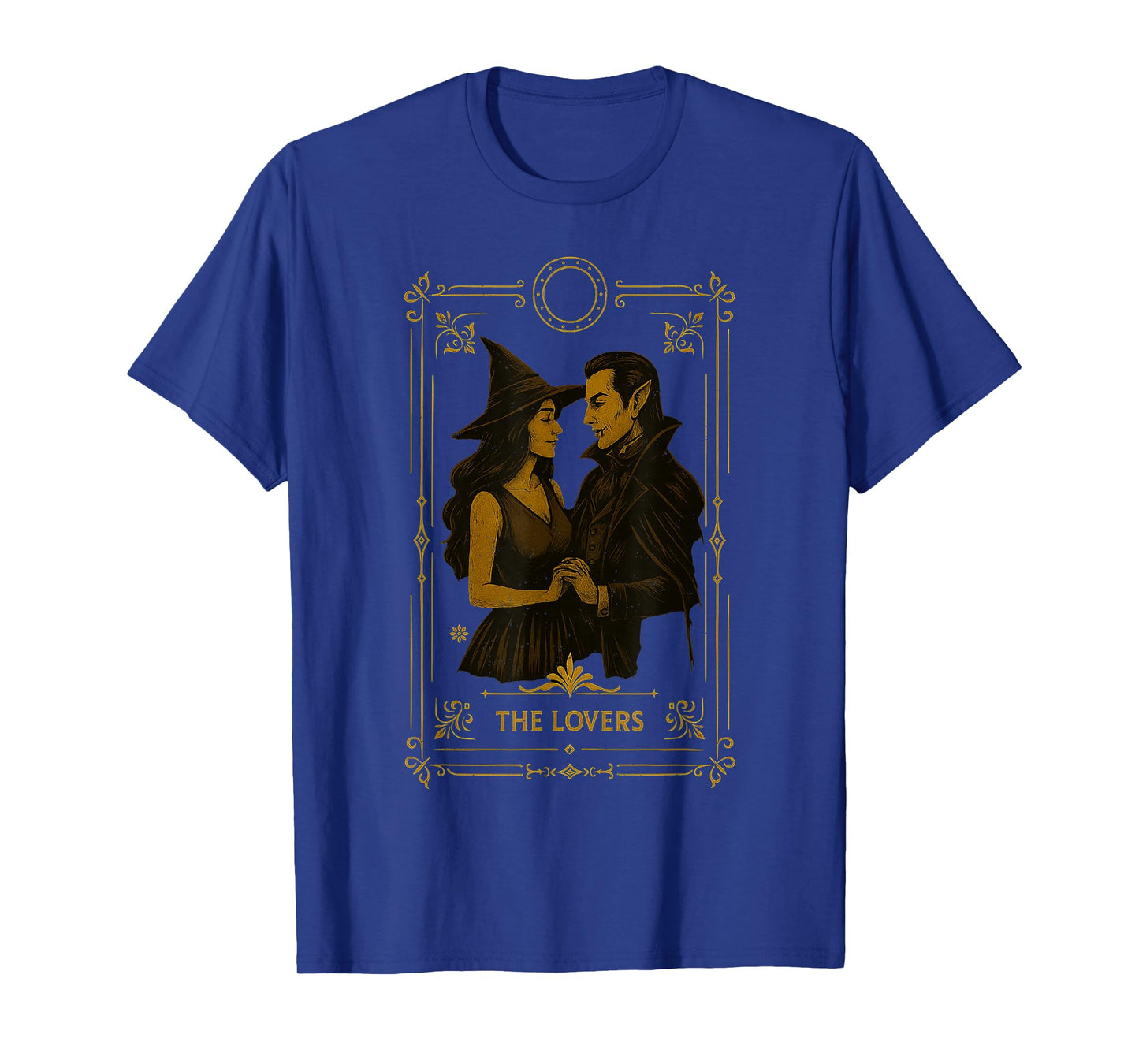 The Lovers Tarot Card Halloween Vintage Witch Vampire Spooky T-Shirt