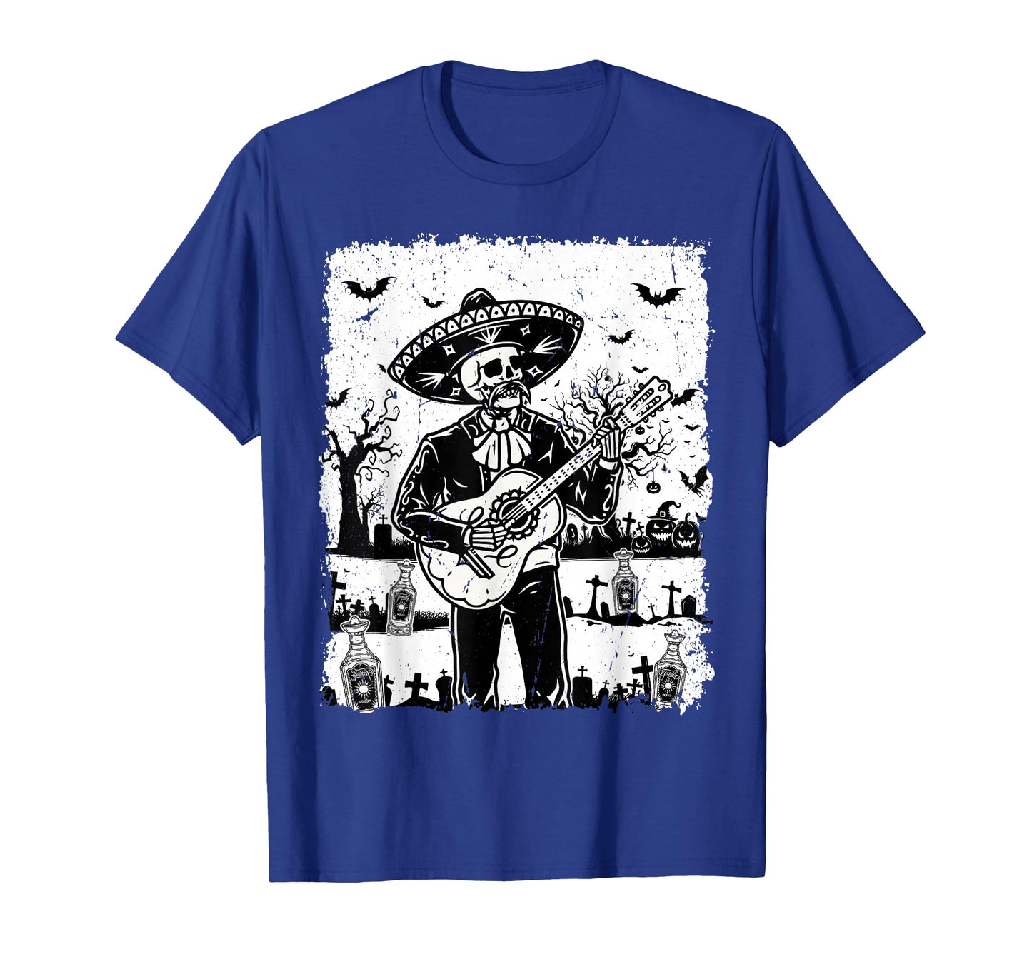 Mariachi Skeleton Tequila Dia De Los Muertos Day of The Dead T-Shirt