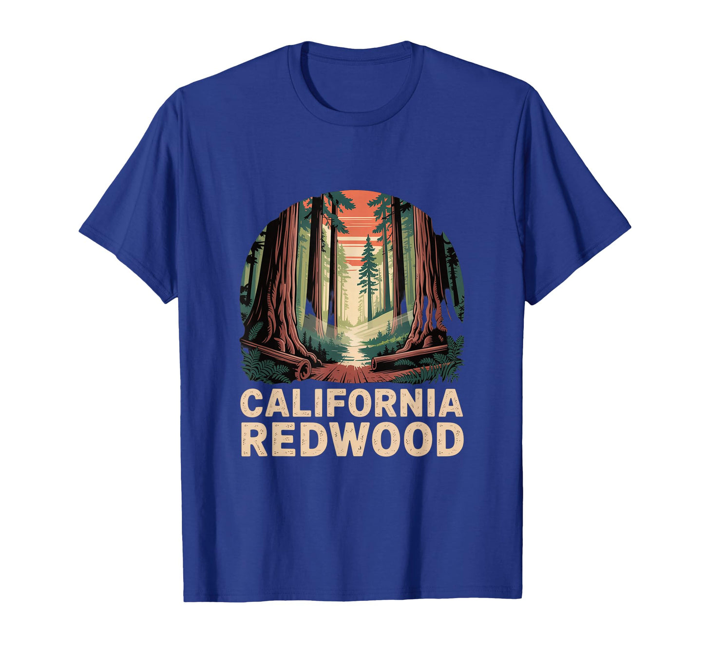 California Redwood Forest Trail Design T-Shirt