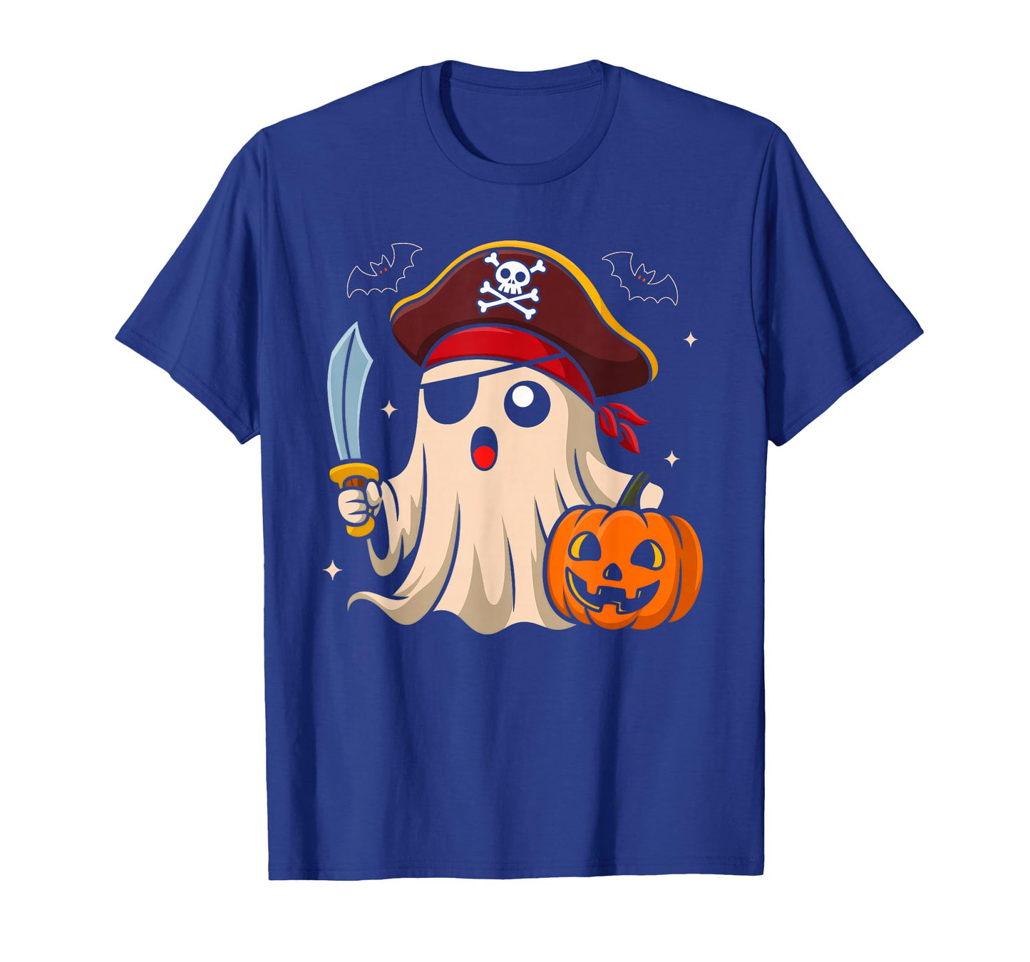 Pirate Halloween Ghost Pumpkin Costume Boys Girls Teens Kids T-Shirt