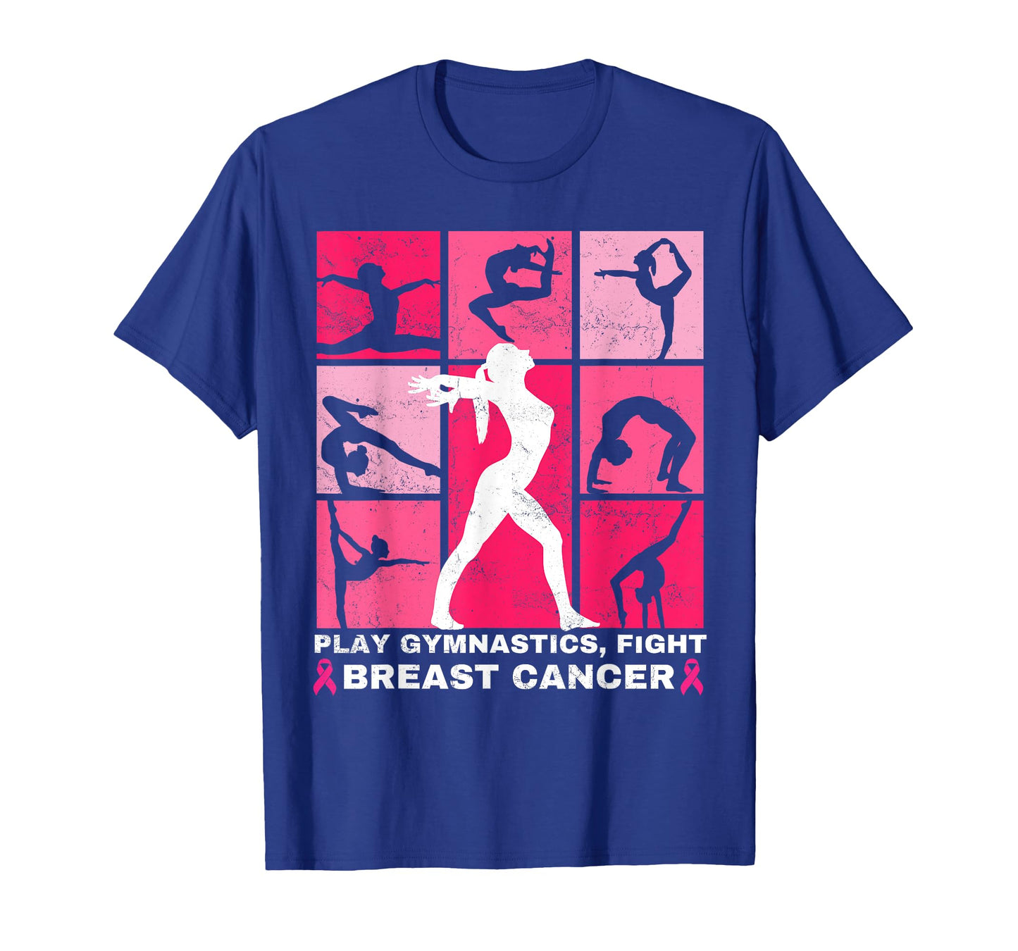 Gymnastics Lovers Breast Cancer Awareness For Gymnast Girls T-Shirt