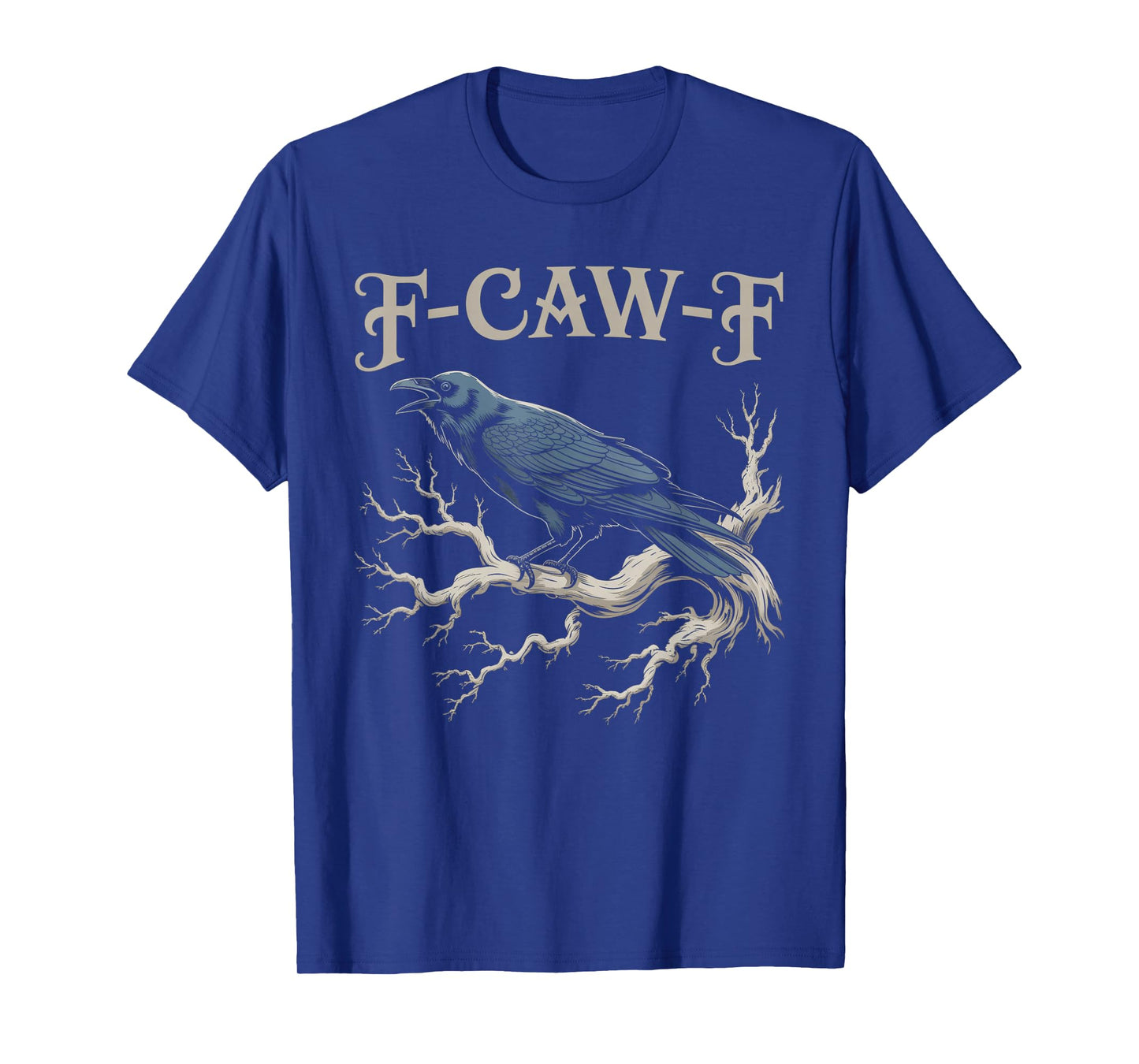 Black Crow, F-Caw-F Funny Black Bird Moon Gothic Adult Humor T-Shirt