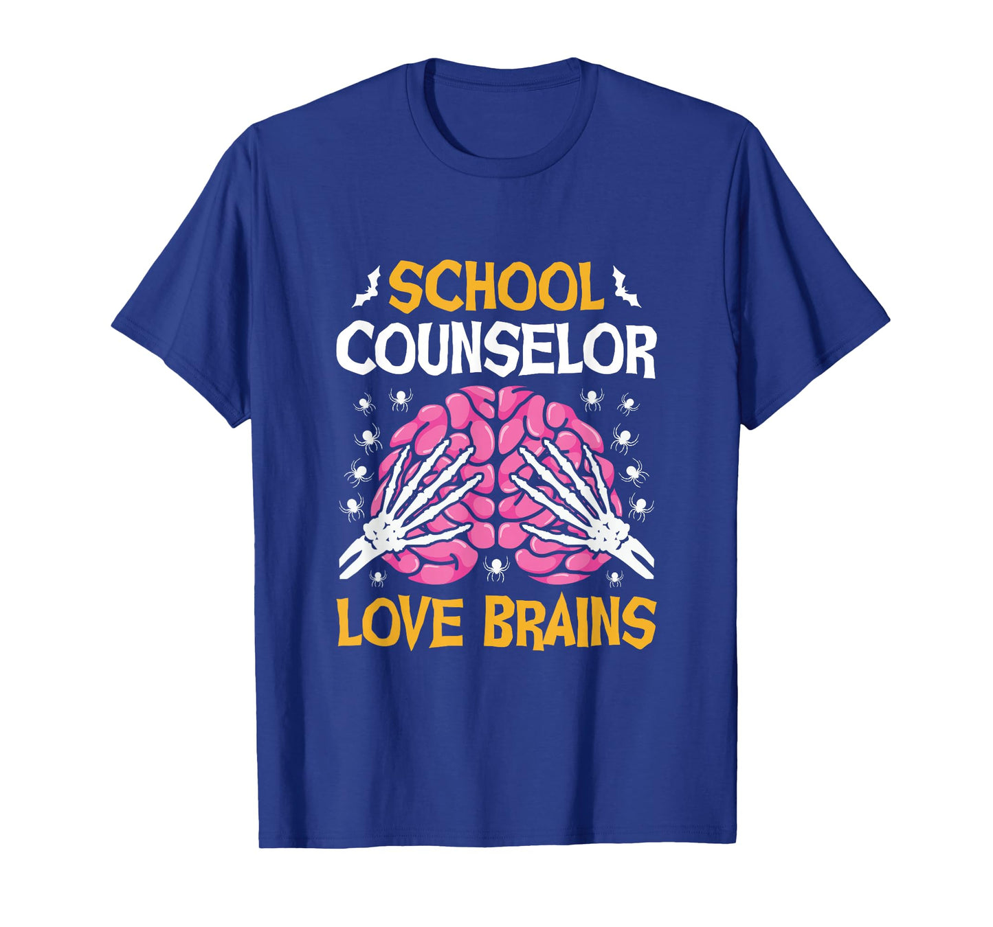 School Counselor Love Brains Funny Halloween School T-Shirt