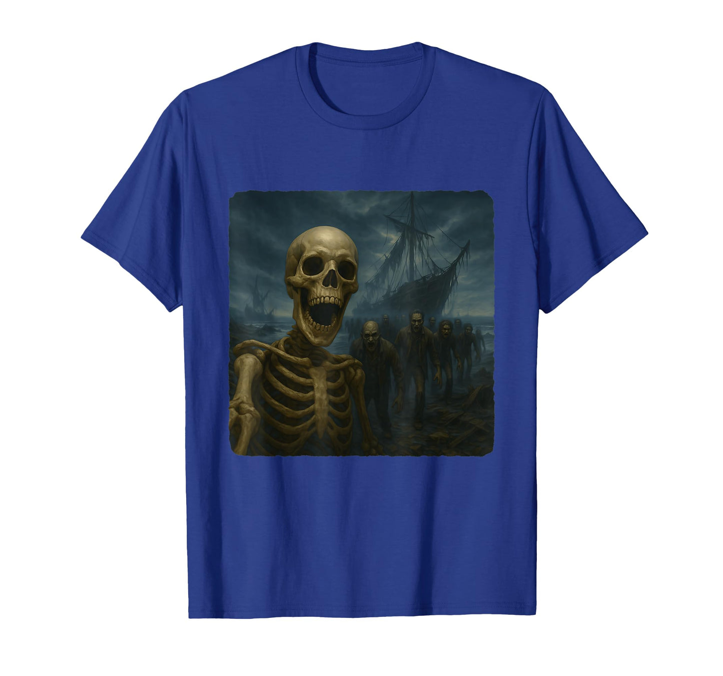 Skeleton Selfie Zombies Apocalypse Humor Funny Halloween T-Shirt