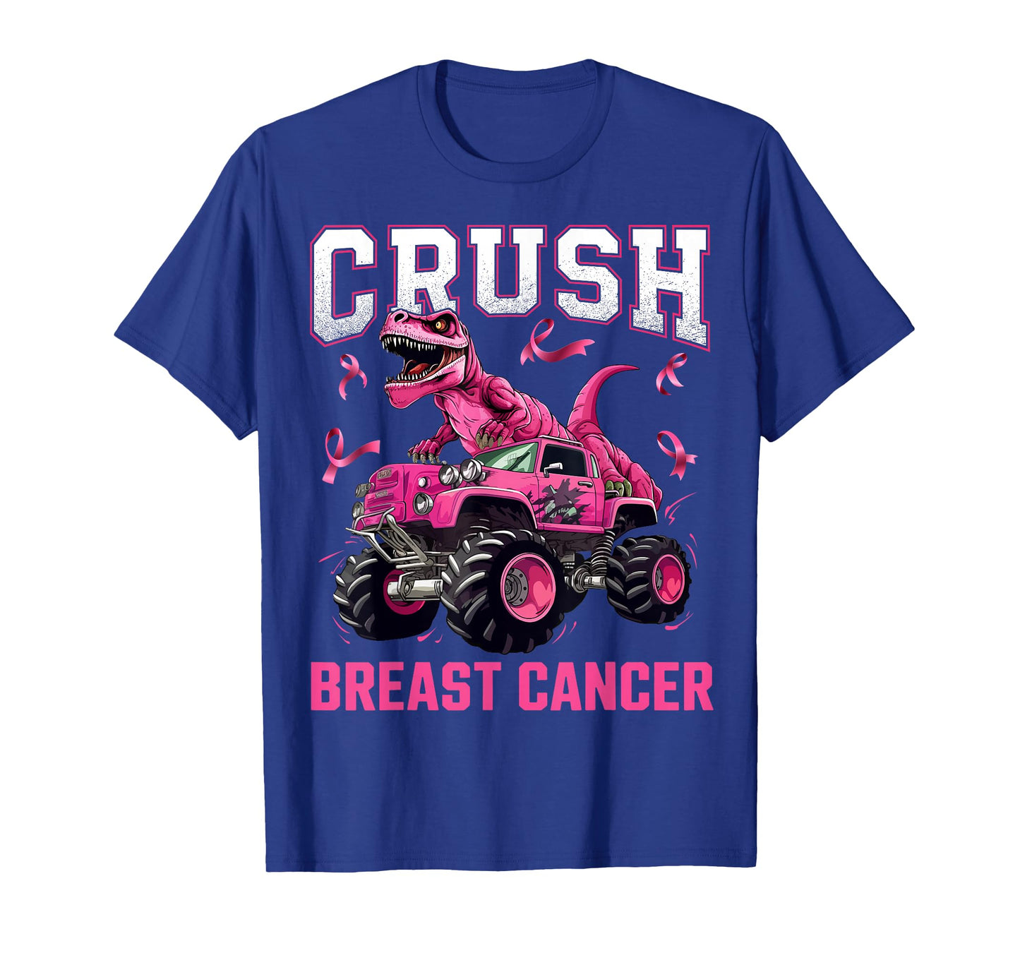 Crush Breast Cancer Awareness Monster Truck Toddler Boy Kid T-Shirt