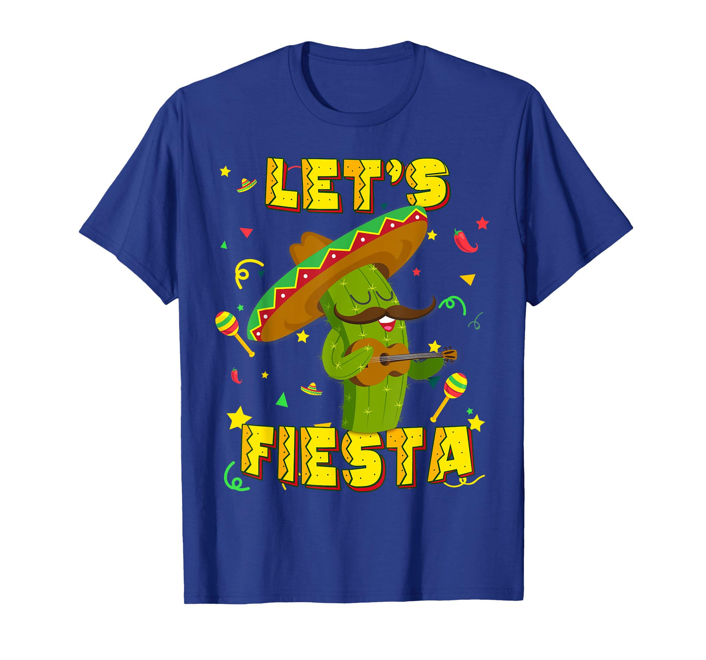 Cinco De Mayo Let's Fiesta Cactus Sombrero Hat Gift T-Shirt