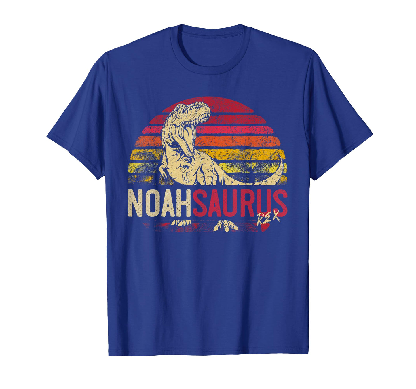 Noah Saurus Funny Personalized Dinosaur T Rex Name Boys Gift T-Shirt