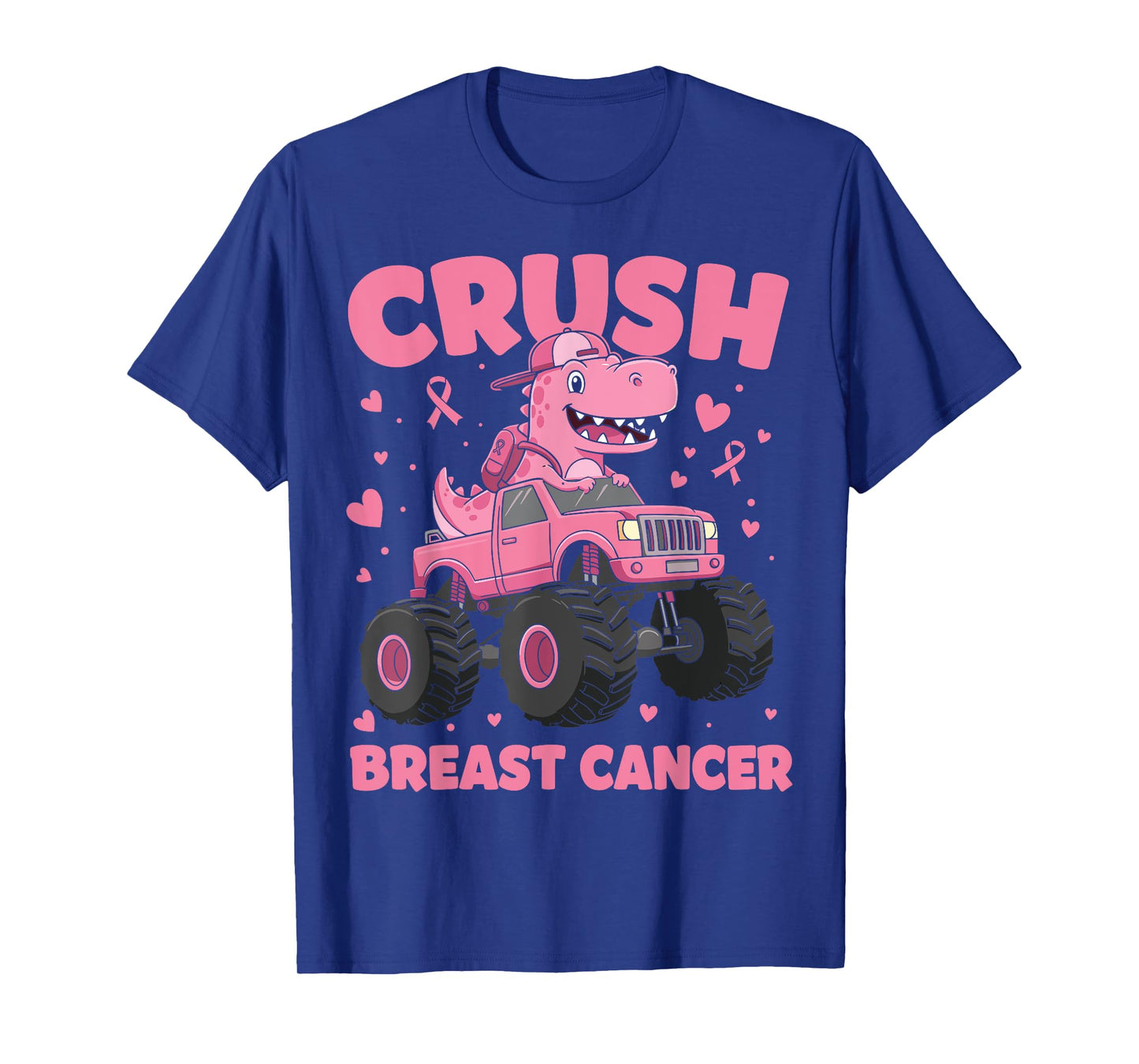 Crush Breast Cancer Awareness Monster Truck Toddler Boy Kids T-Shirt