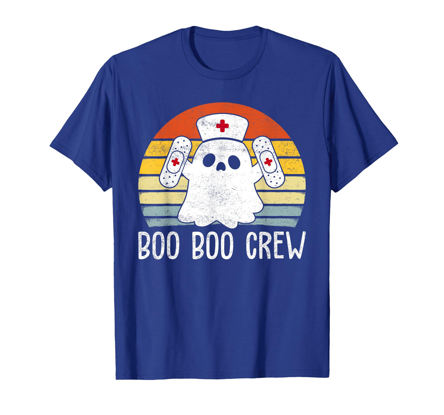 Boo Crew Nurse Vintage Halloween Costume Nurse Ghost Women T-Shirt