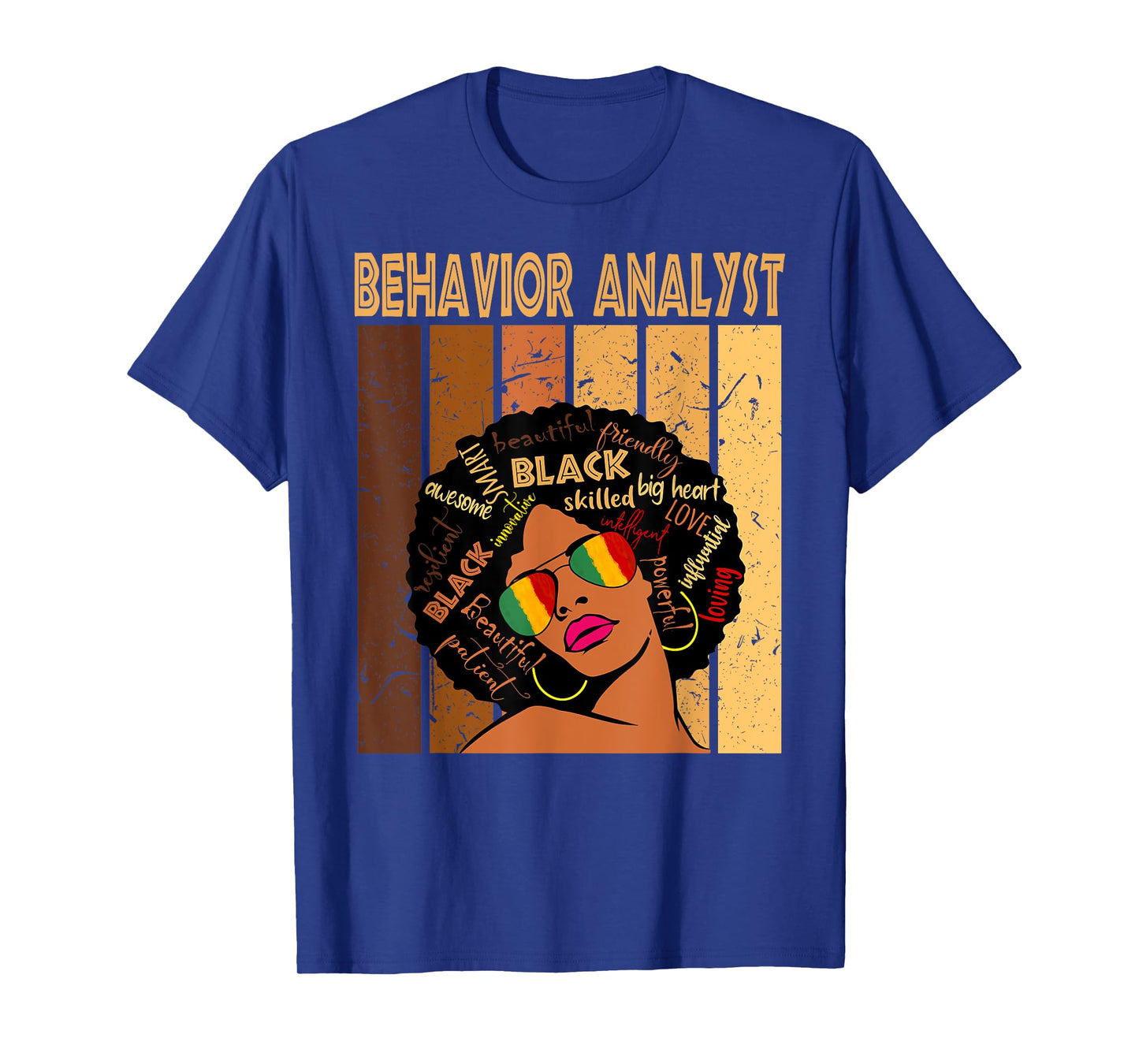 Behavior Analyst Afro African American Black History Month T-Shirt