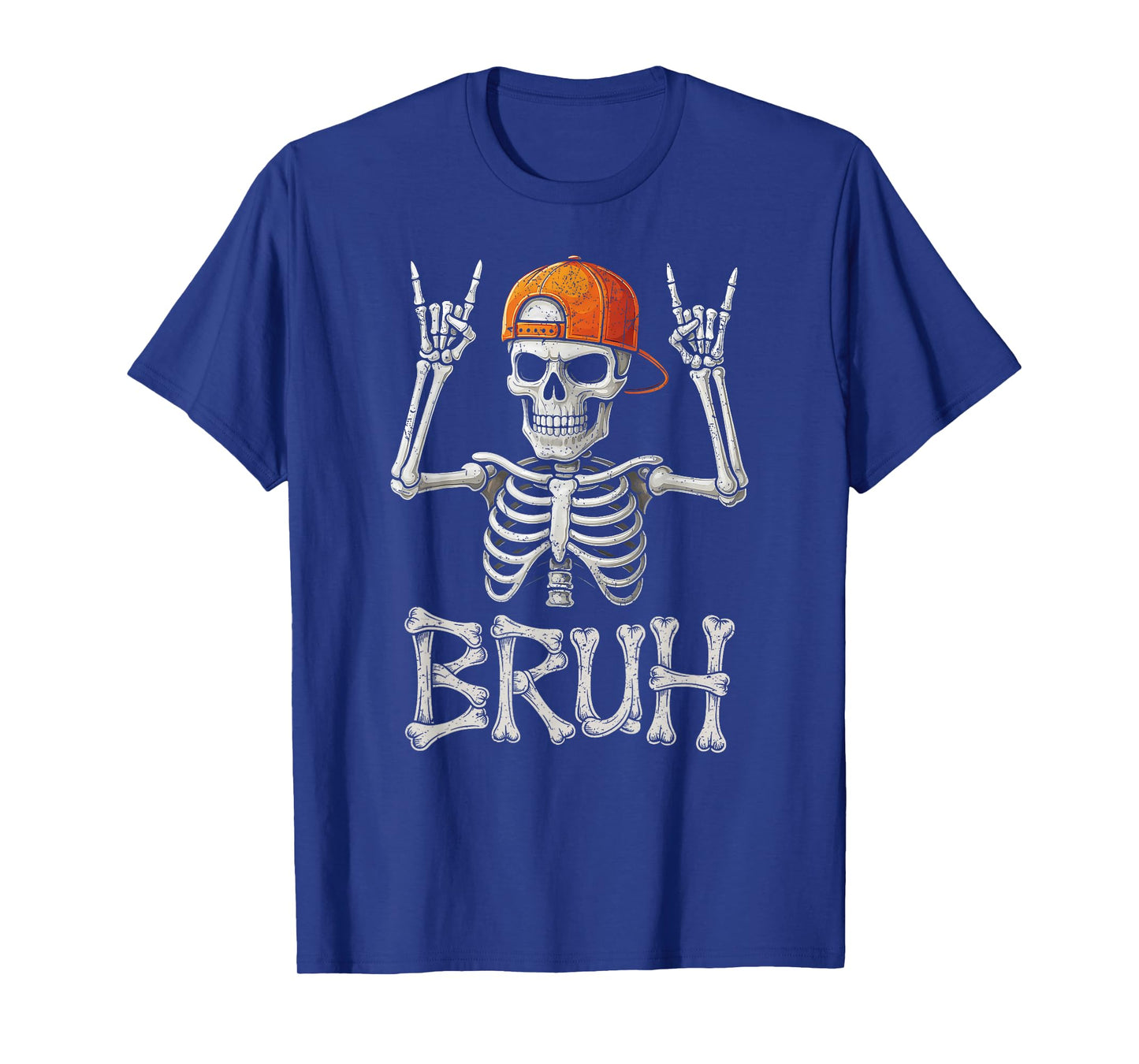 Bruh Halloween Skeleton Rock On for Mens Boys Toddlers Kids T-Shirt