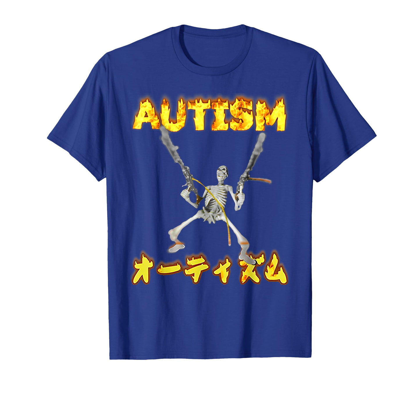 Autism Skeleton Japanese Funny Oddly Specific Dank Meme T-Shirt