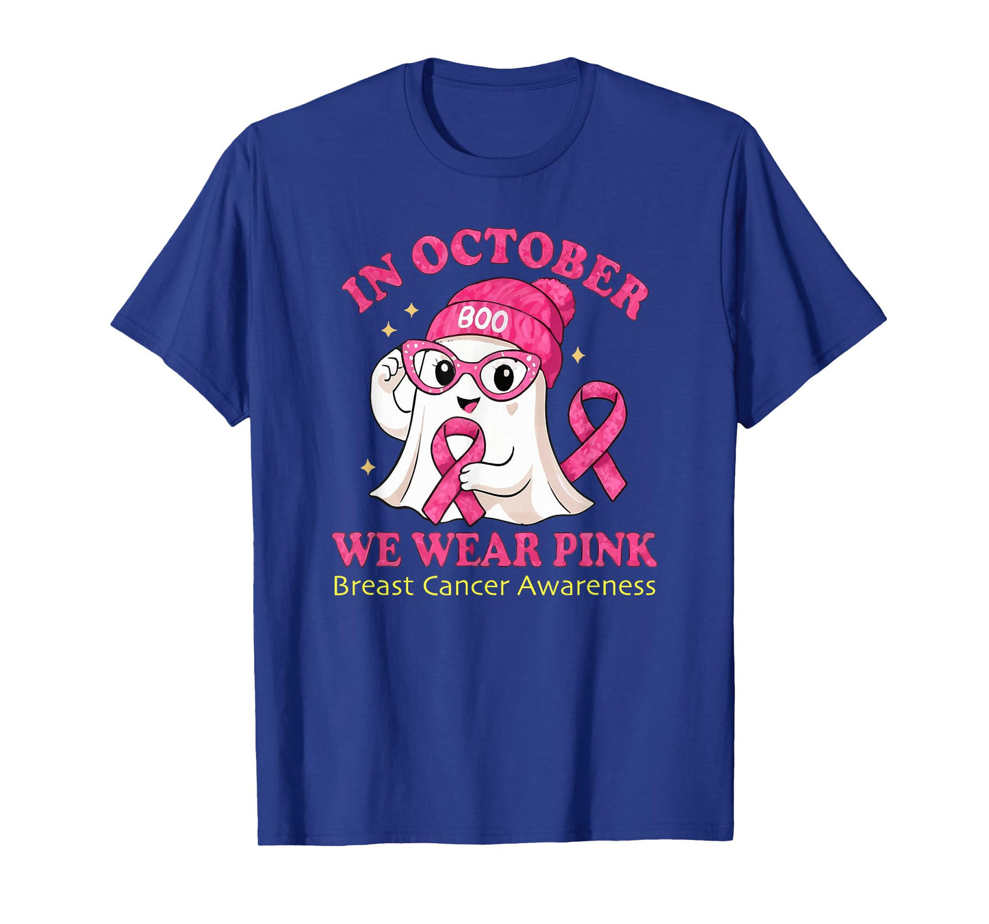 in October We Wear Pink Breast Cancer Awareness T-Shirt