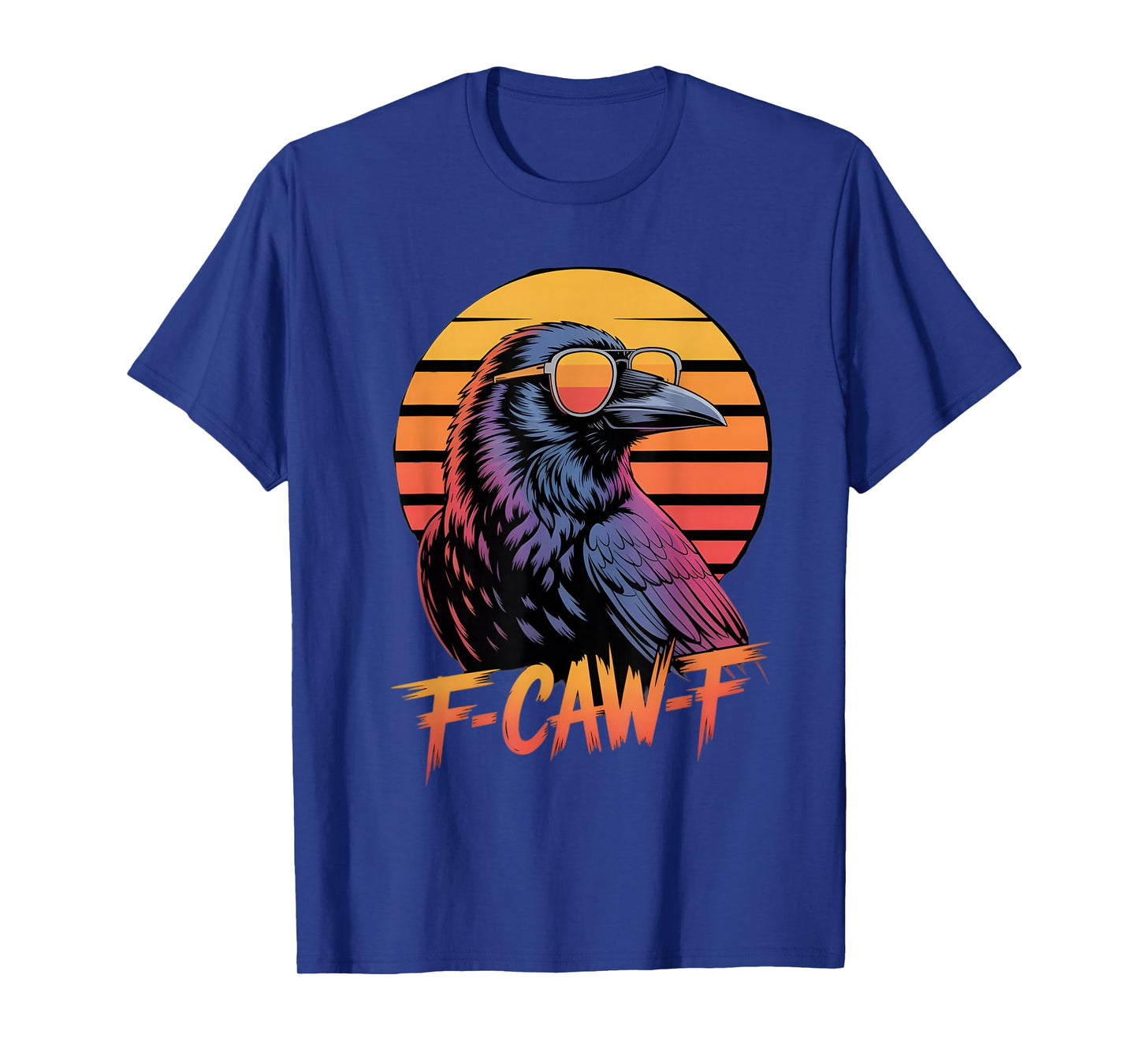 F-Caw-f Crow Black Bird Vintage Gothic Adult Humor T-Shirt
