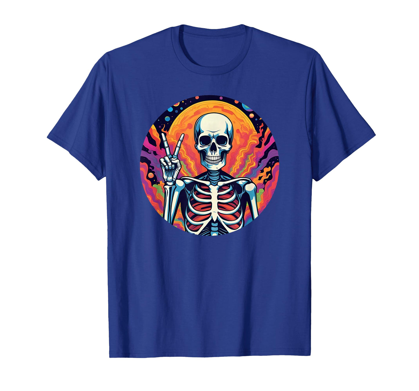 Skeleton Hand Peace Sign, Halloween Skeleton Peace Hands T-Shirt