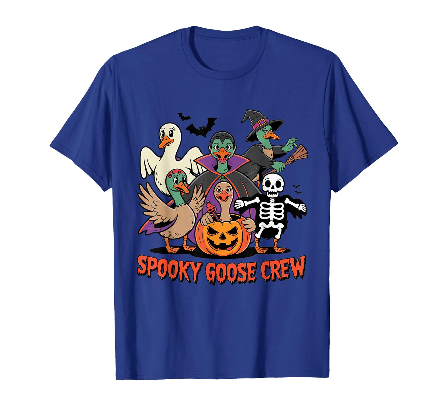 Spooky Goose Crew Funny Halloween Costume Party T-Shirt
