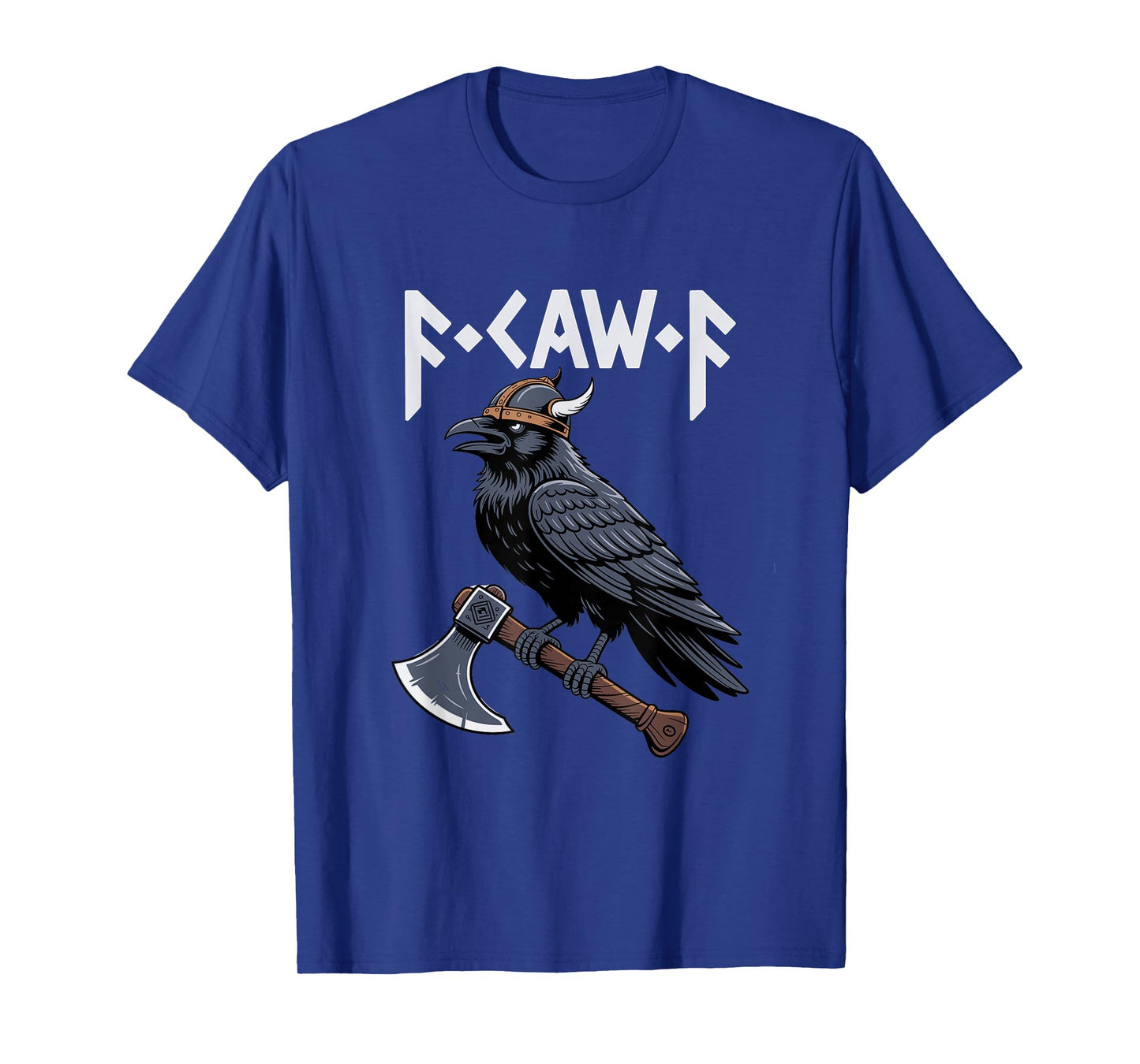 Funny Viking Norse Mythology Odin's Raven Warrior Axe Runes T-Shirt