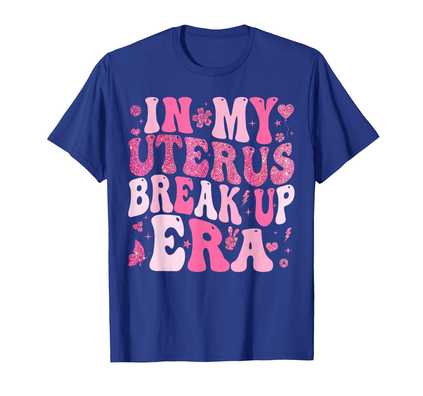 in My Uterus Break Up Era Groovy Hysterectomy Recovery T-Shirt