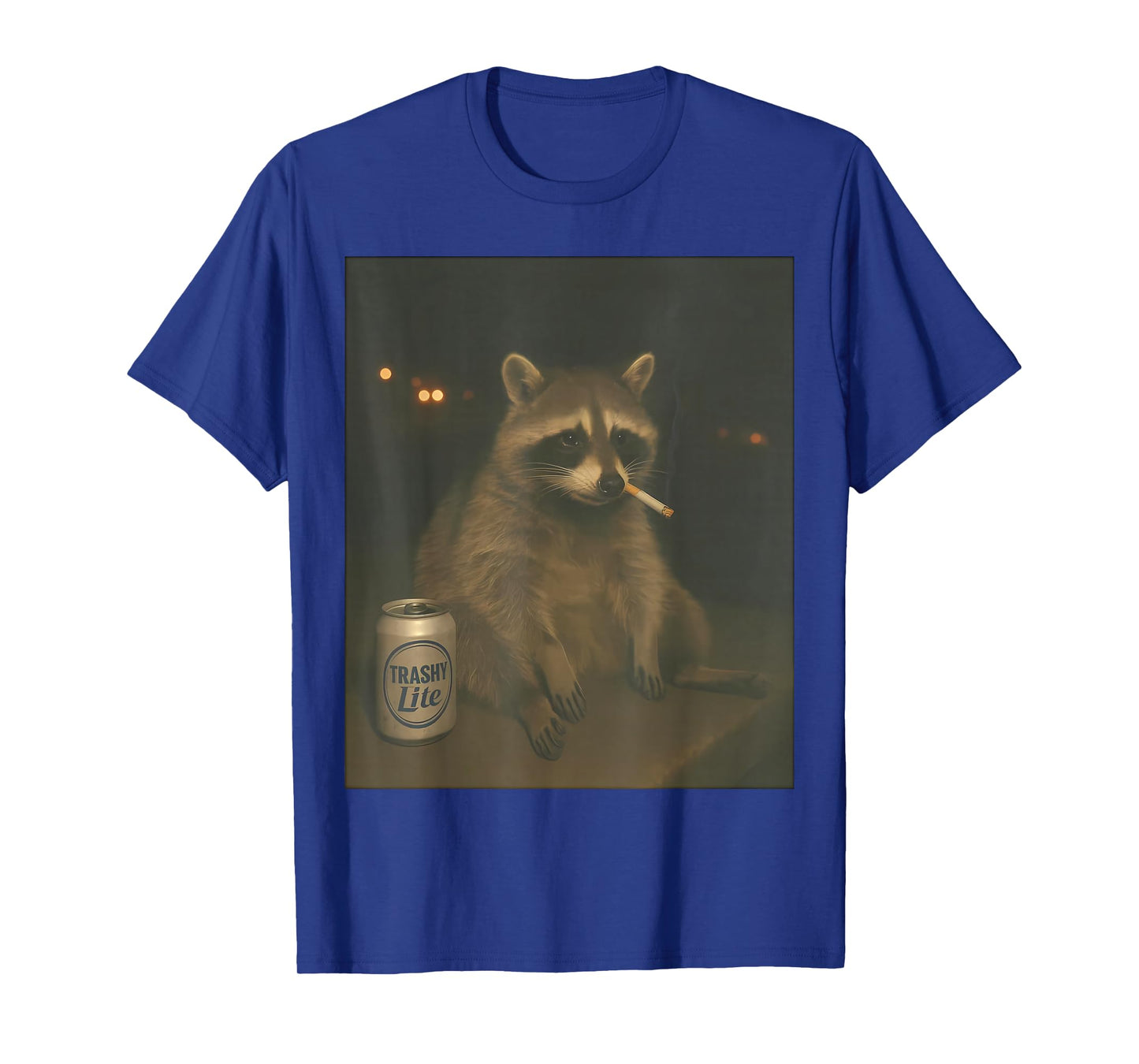 Cigarette Raccoon Funny Smoking Racoon Meme Stupid Brainrot T-Shirt