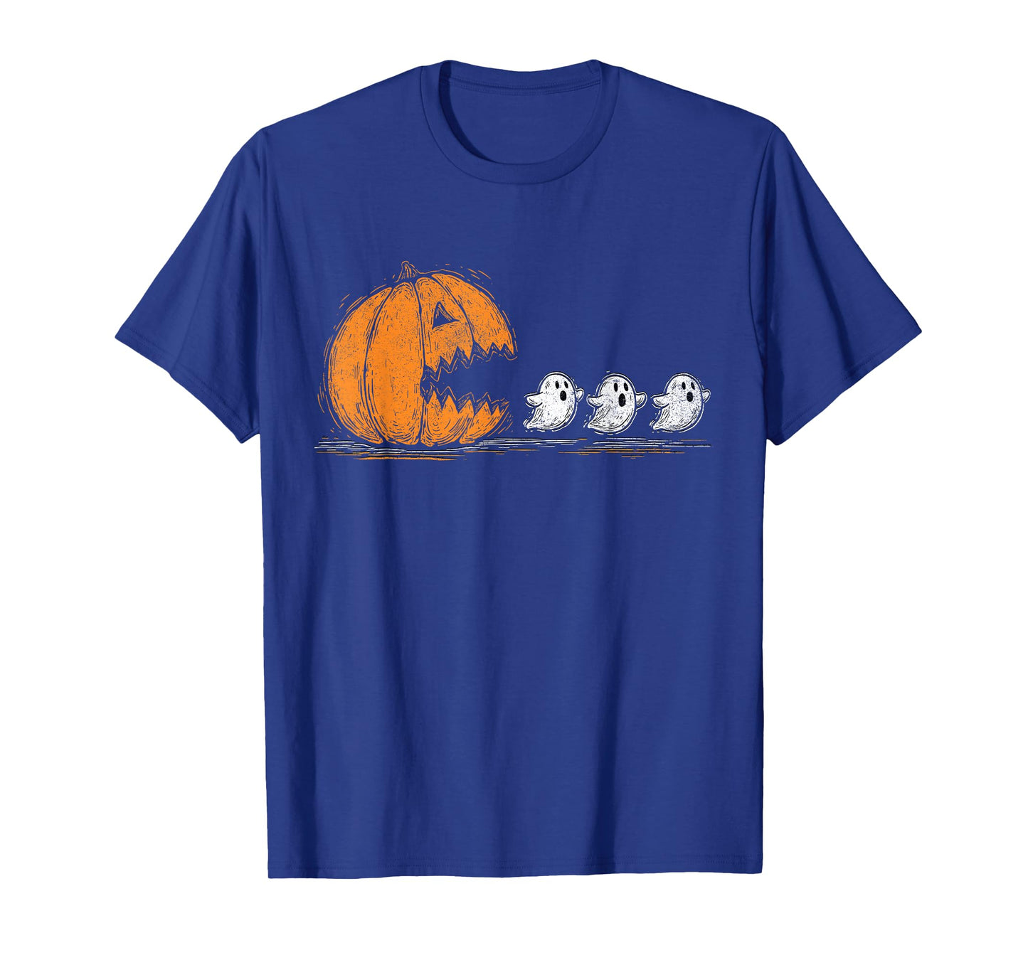Horror Funny Pumpkin Eating Ghosts Gamer Spooky Halloween T-Shirt