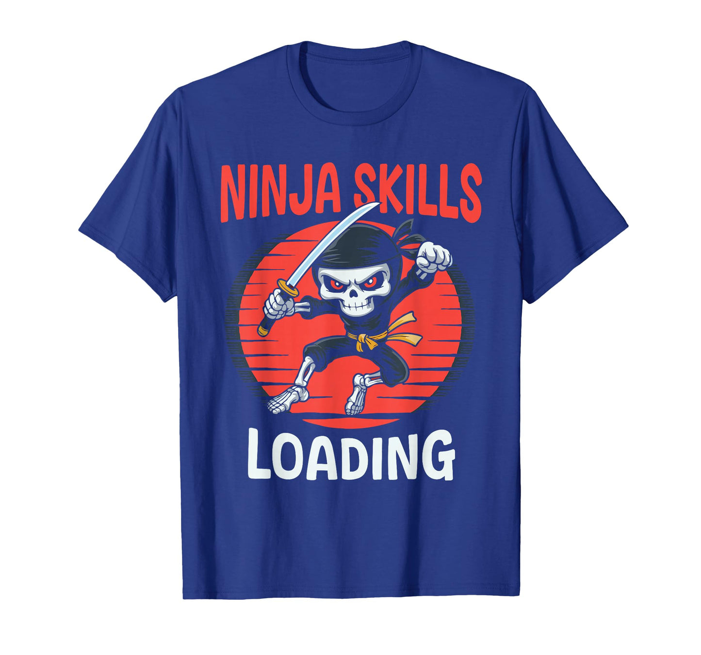 Spooky Ninja Skeleton Halloween T-Shirt