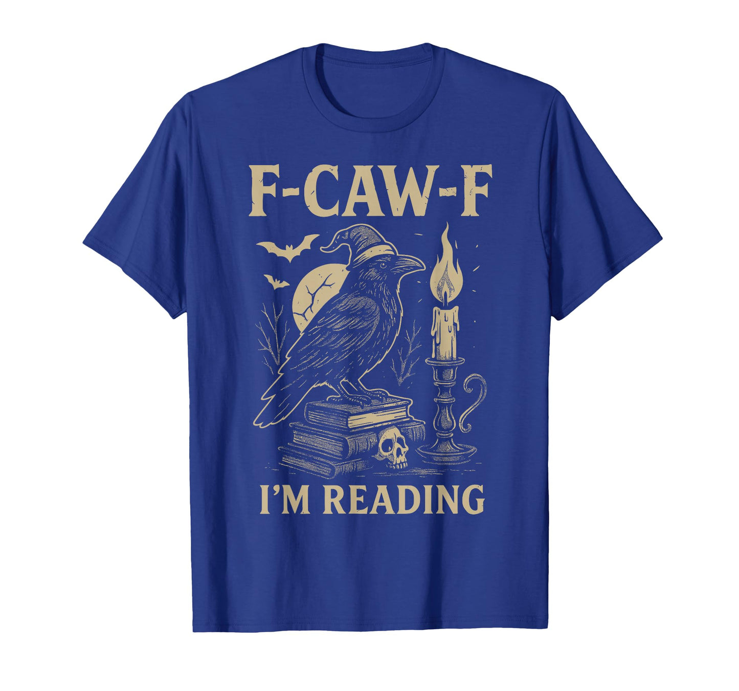 F-Caw-F Funny Crow Reading Gothic Halloween T-Shirt