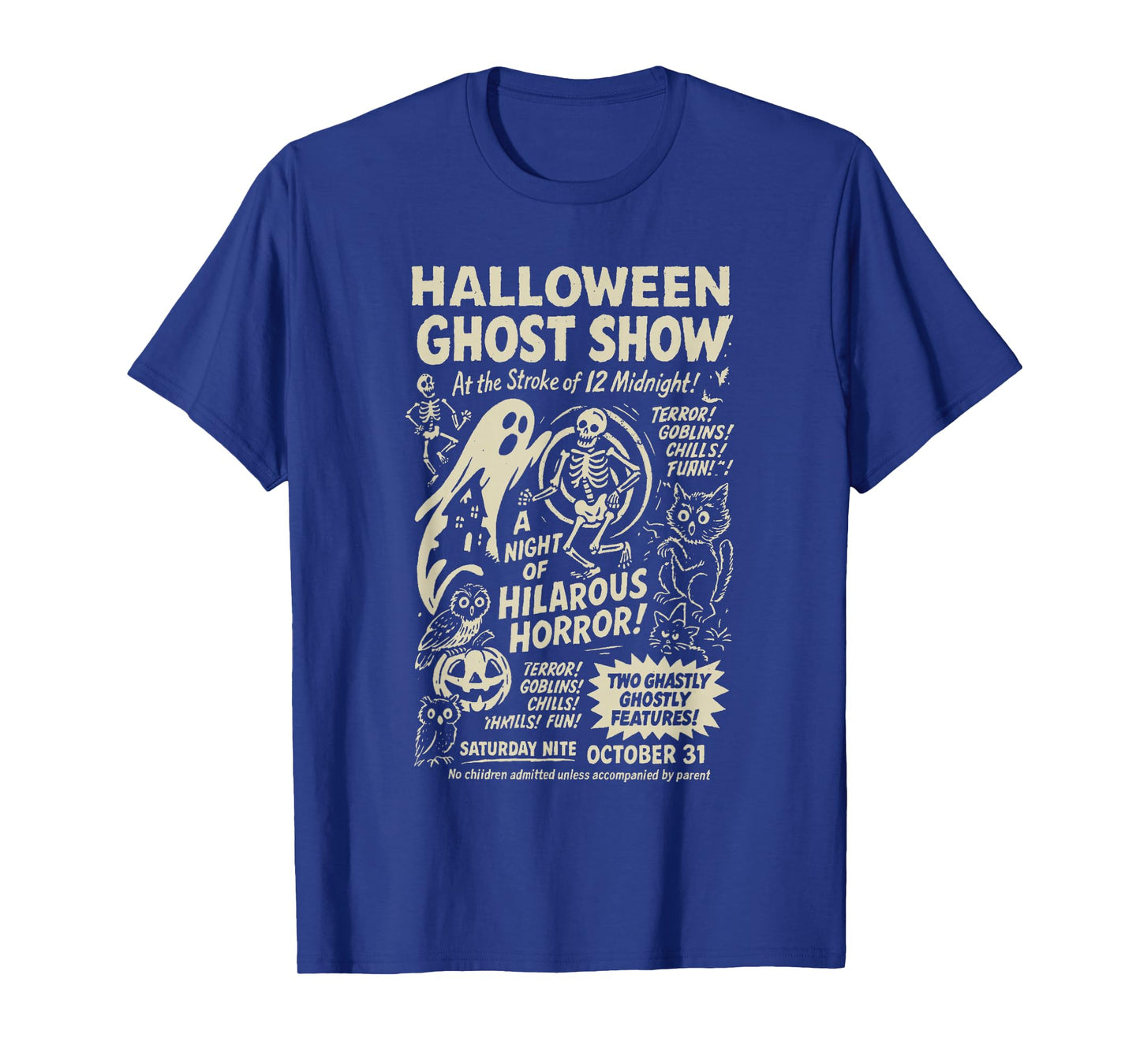 Funny Horror Spooky Halloween Ghost Show Ghost Skeleton T-Shirt