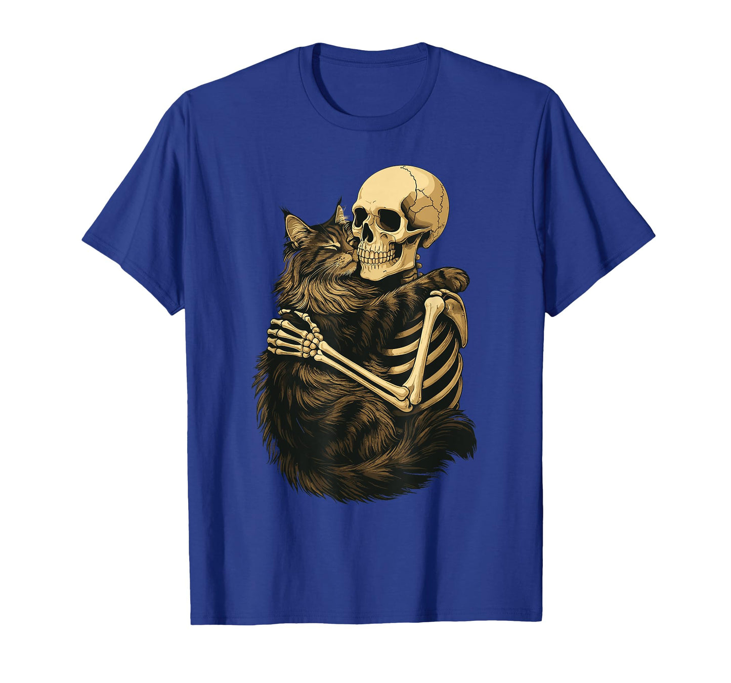 Skeleton Hugging Maine Coon T-Shirt
