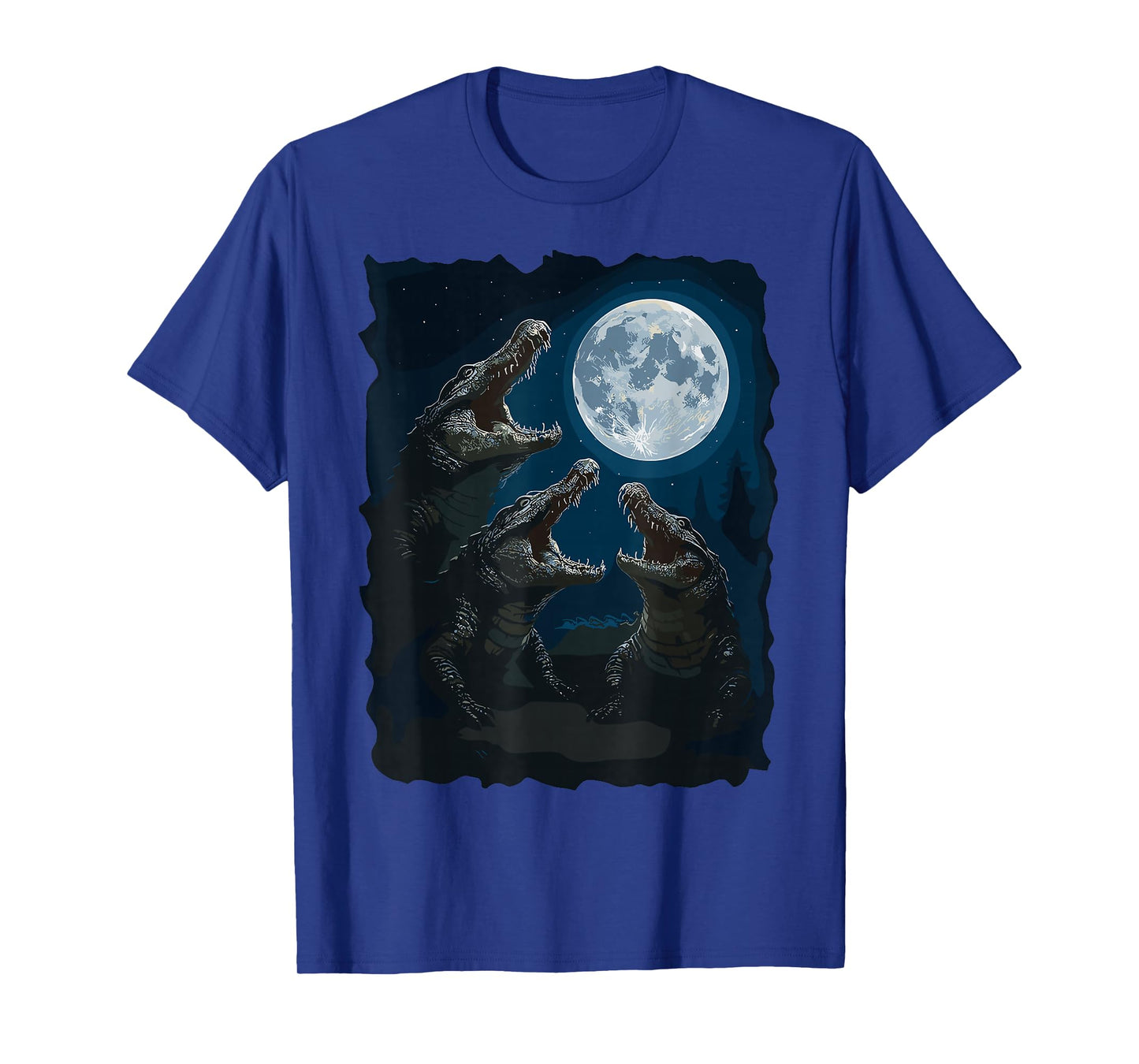 Crocodile Howling At The Moon Wildlife Crocodiles Lovers T-Shirt