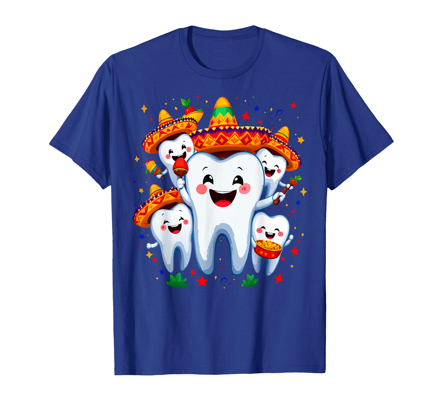 Funny Cinco de Mayo Dental Dentist Tooth Fiesta Sombrero T-Shirt