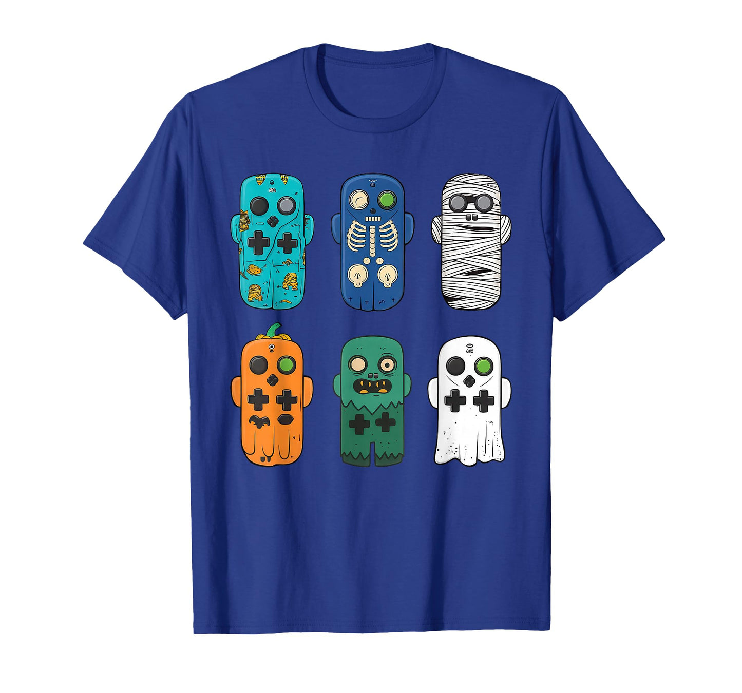 Halloween Skeleton Zombie Gaming Controllers Mummy Boys Kids T-Shirt