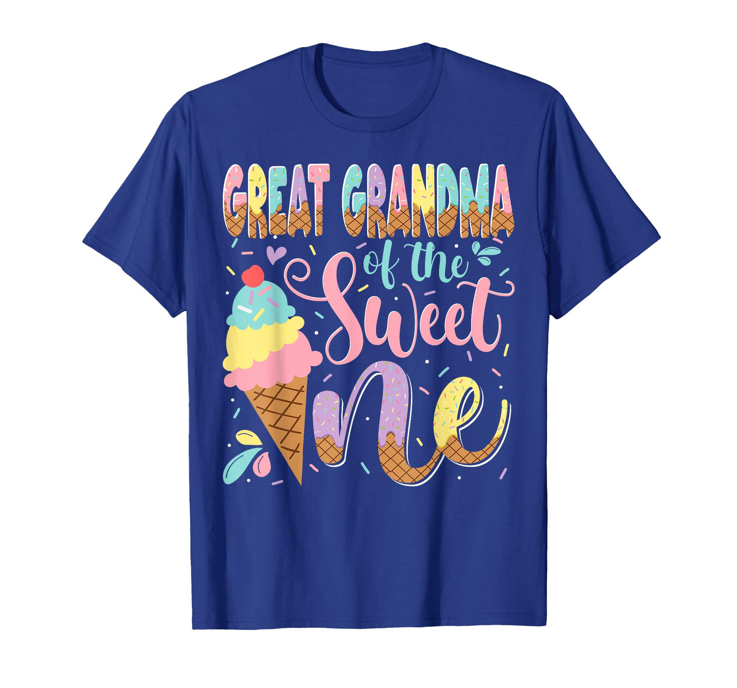 Great Grandma Of The Sweet One Ice Cream 1St Birthday Party T-Shirt
