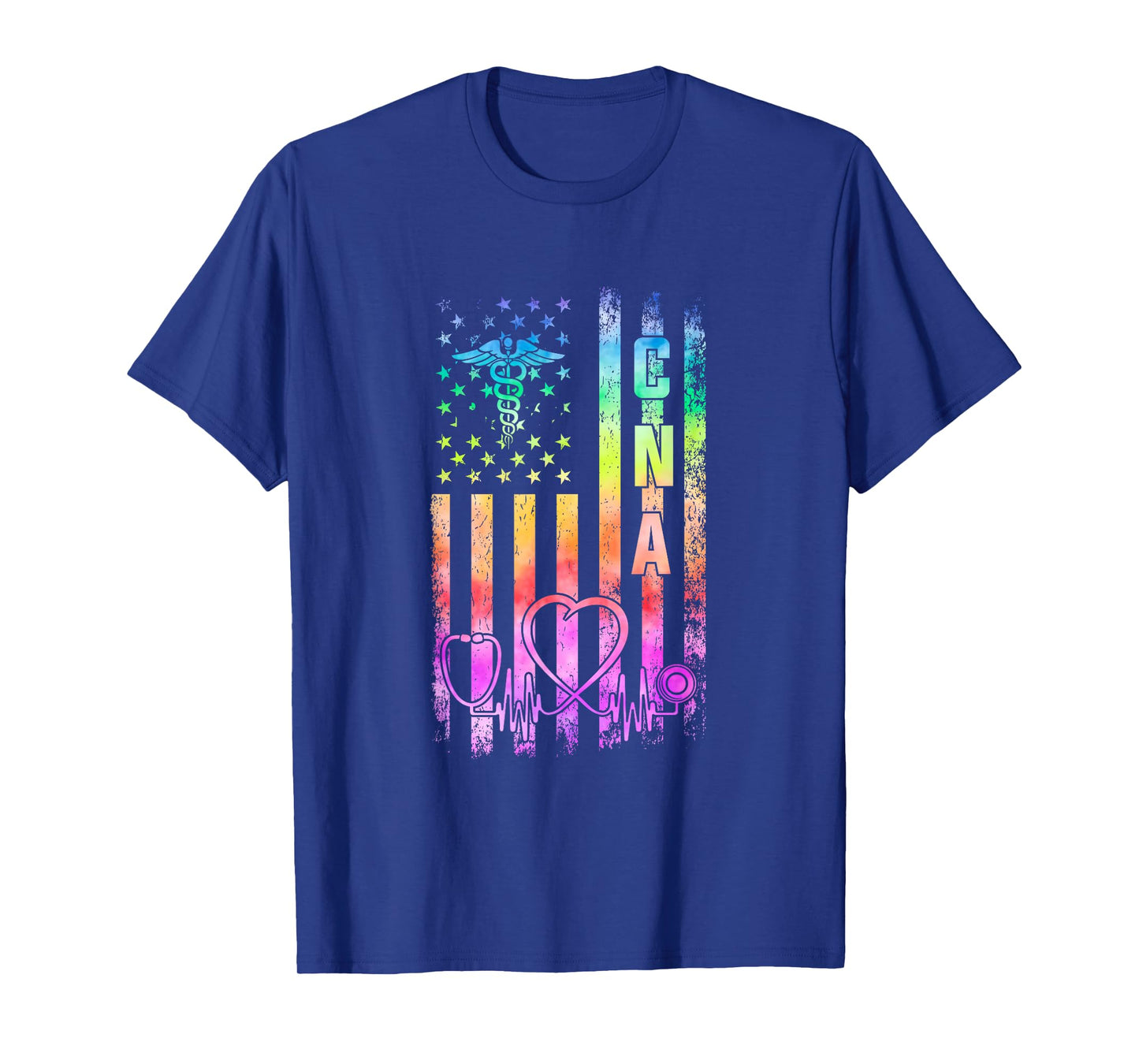 CNA Nurse USA Certified Nursing Assistant CNA American Flag T-Shirt for Women Men