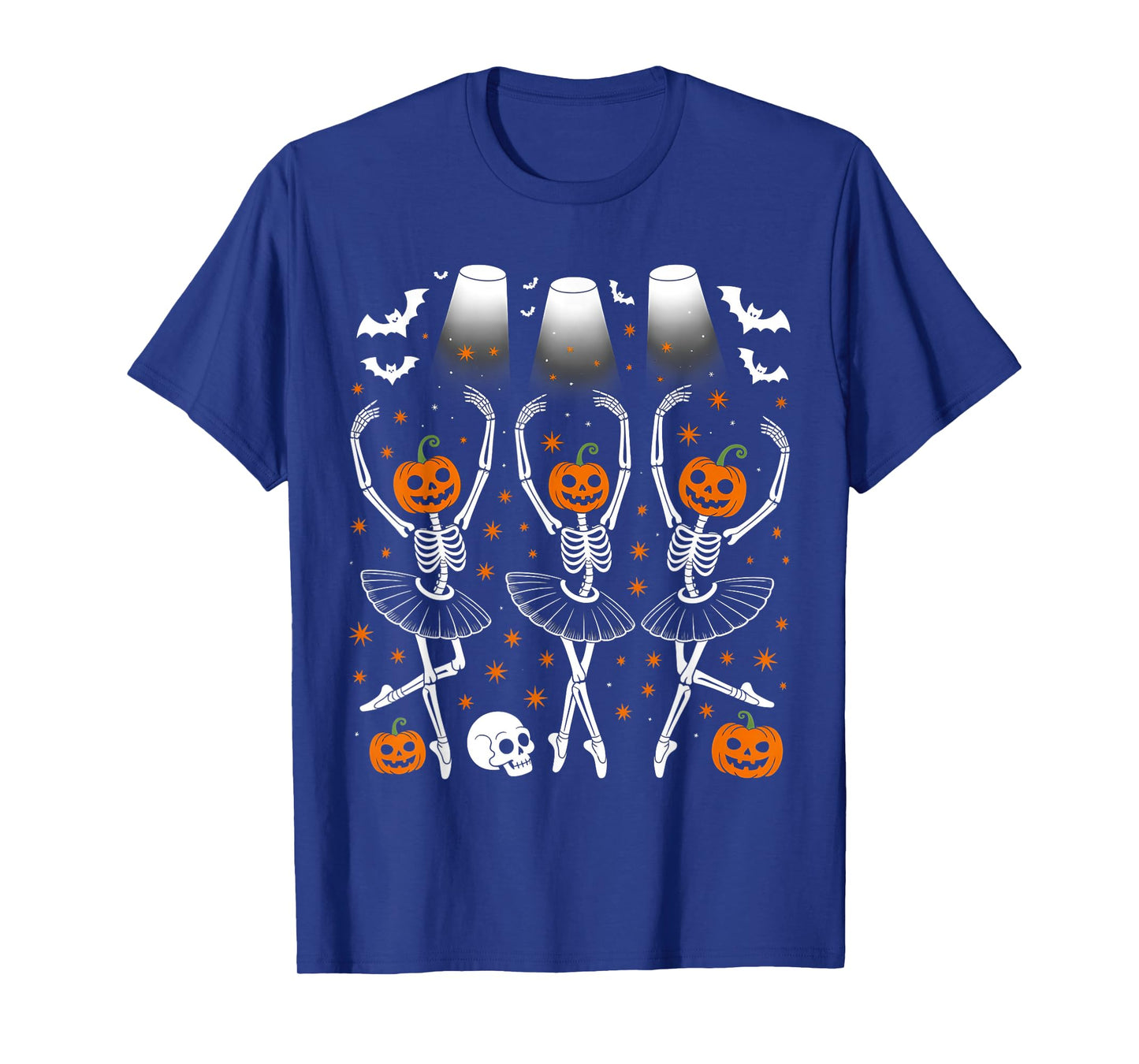 Cute Skeleton Ballet Dance Girl Women Halloween Costume T-Shirt