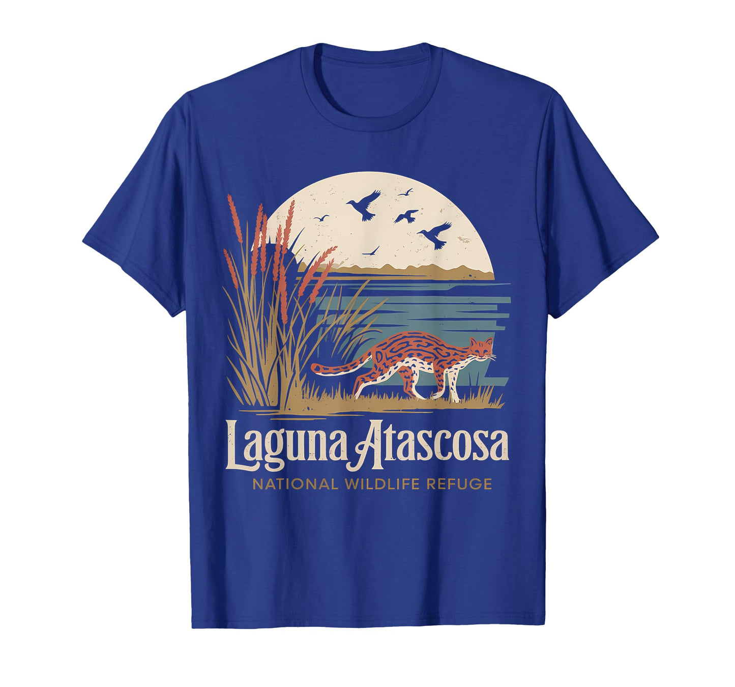 Texas Wetlands Laguna Atascosa Wildlife Refuge Bobcat Birds T-Shirt