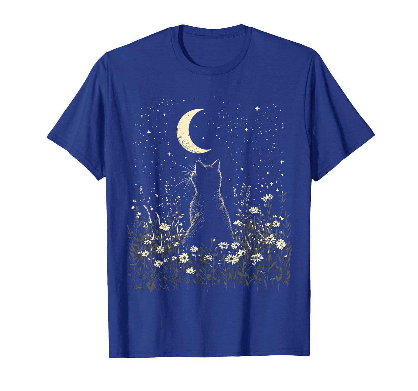 cat moon moonphases cats in nature kittens simple T-Shirt