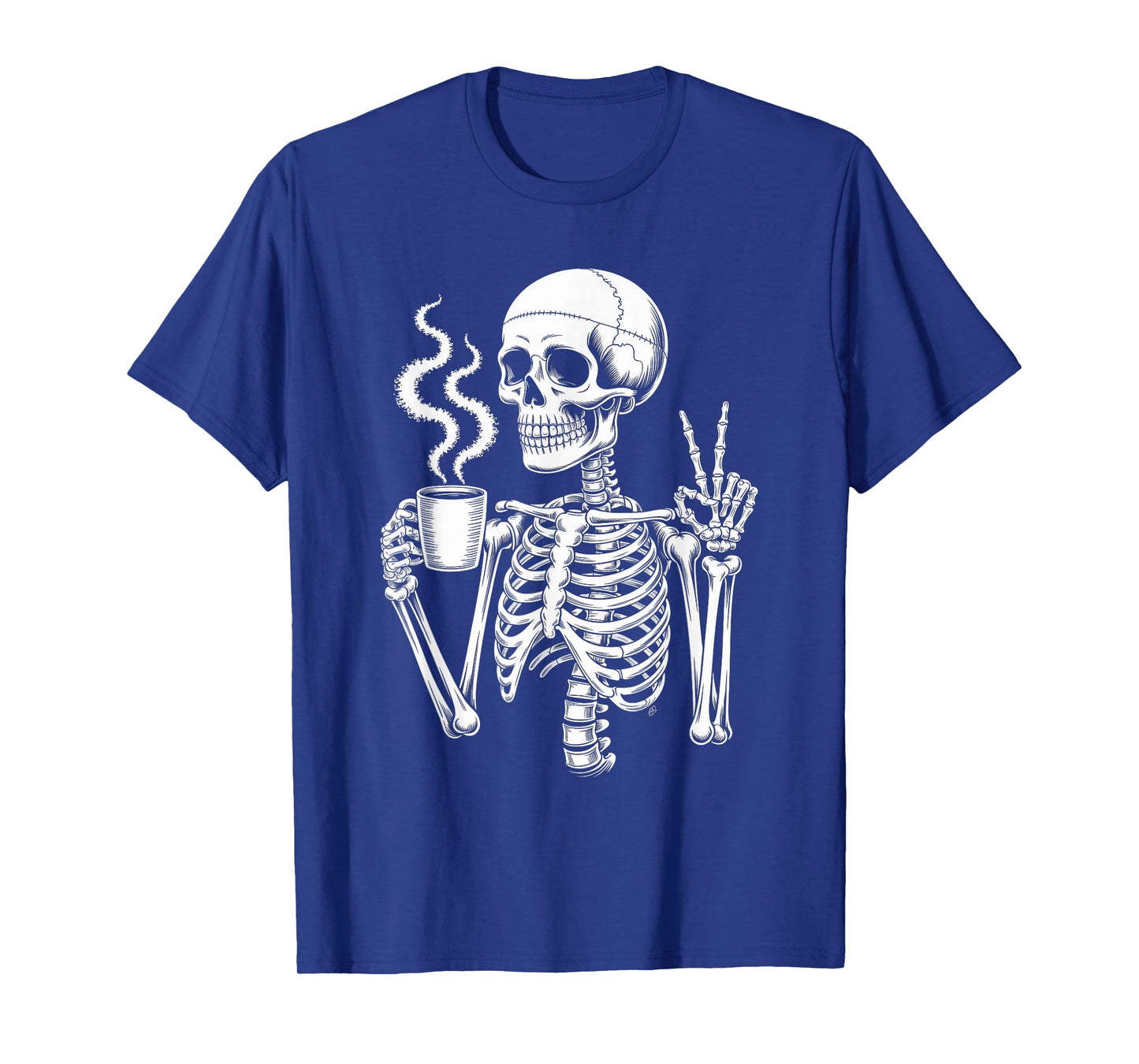 Skeleton Caffeine Lover Spooky Halloween Coffee T-Shirt