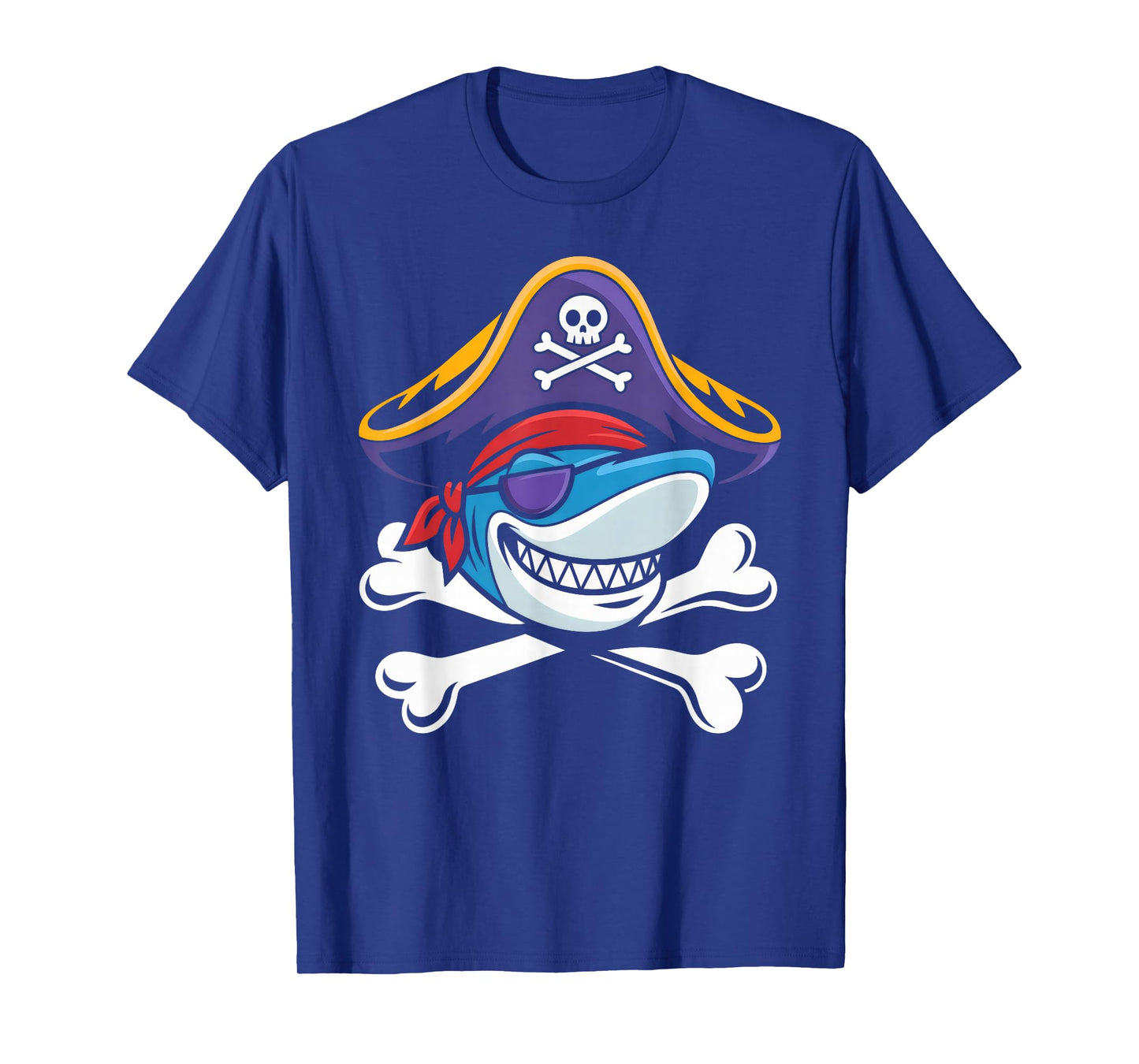 Funny Shark Halloween Costume Boys Girls Kids Shark Pirate T-Shirt