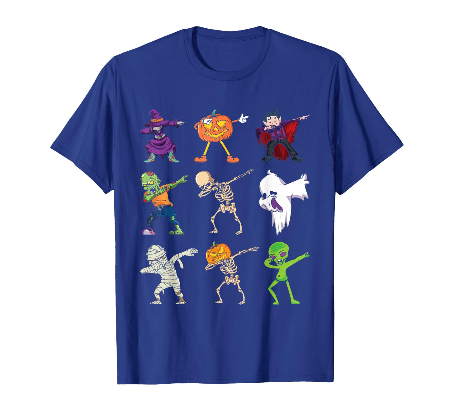 Dabbing Halloween Pumpkin Skeleton Zombie Scary Witch Mummy T-Shirt