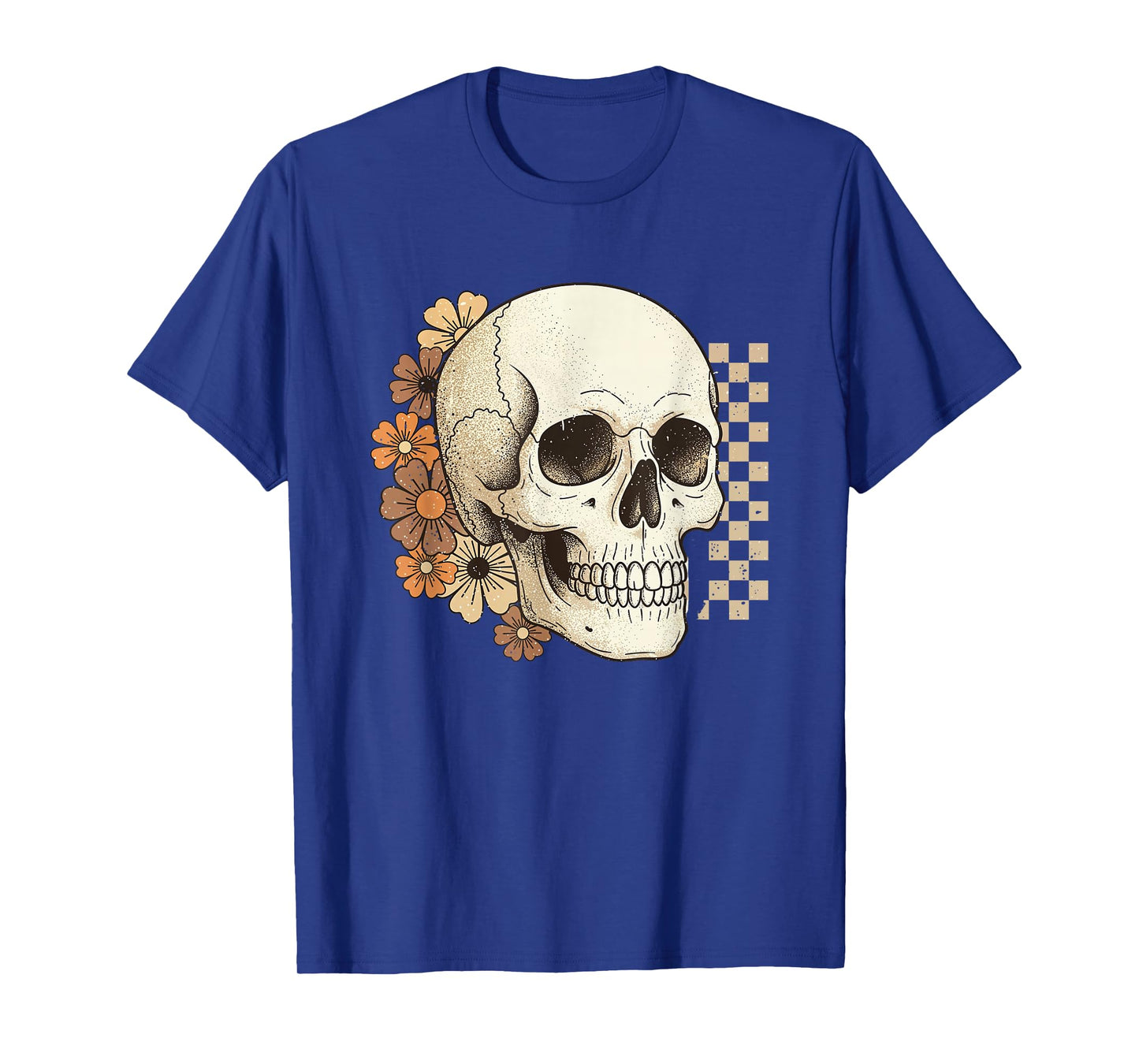 Skeleton Floral Vintage Skull Halloween Women Men T-Shirt