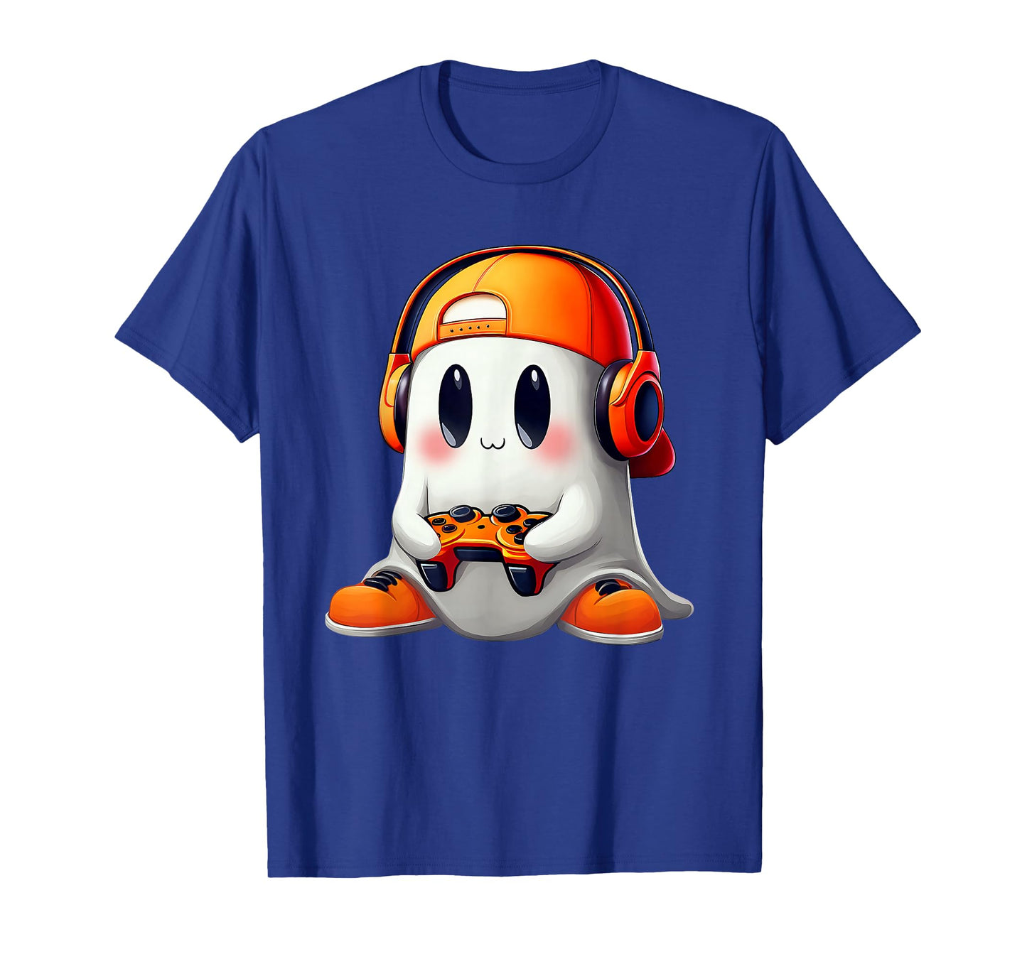 Gaming Cute Kawaii Ghost Video Gamer Halloween Men Kids Boys T-Shirt