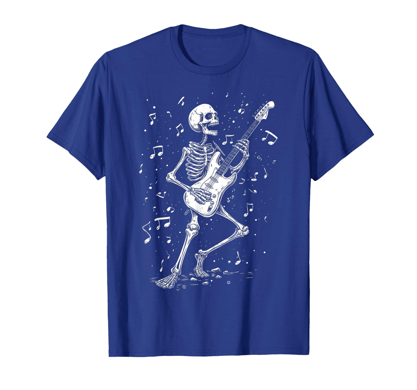 Skeleton Electric Guitar Player Music Rock Band T-Shirt