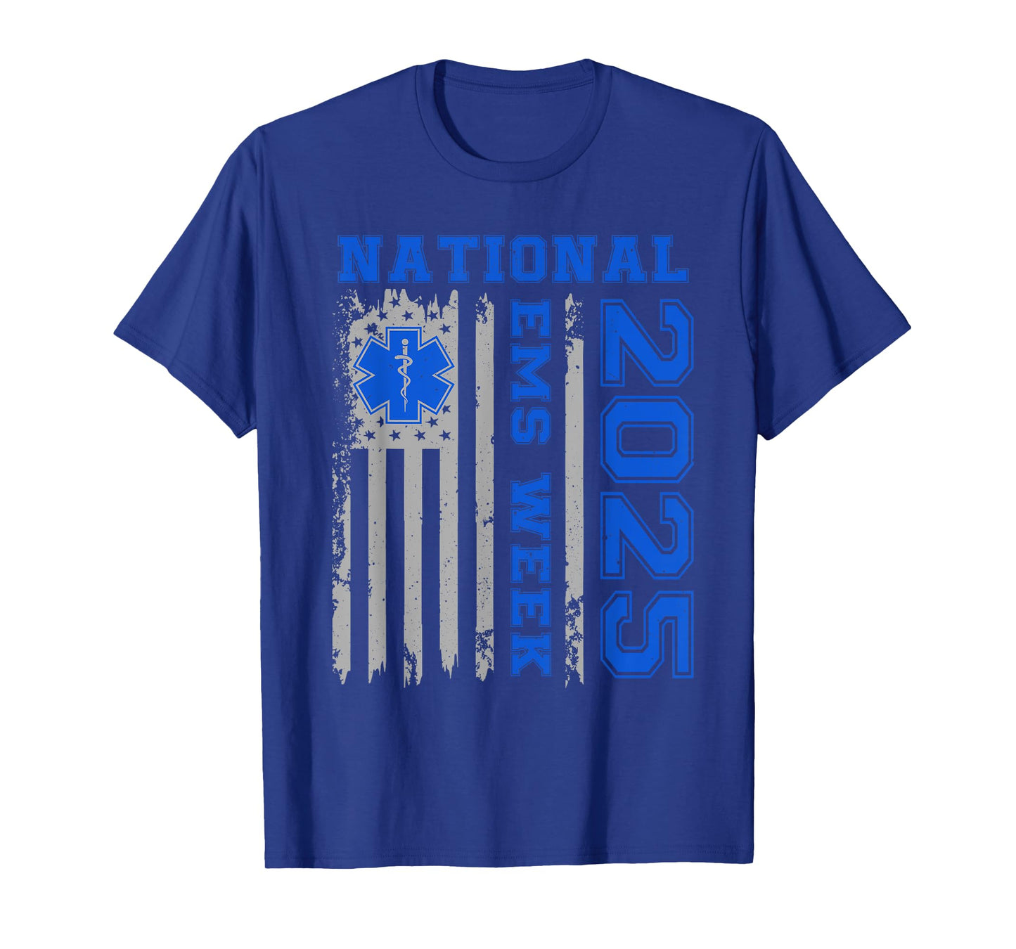 National EMS Week 2025 USA Flag Emergency Medical Services T-Shirt