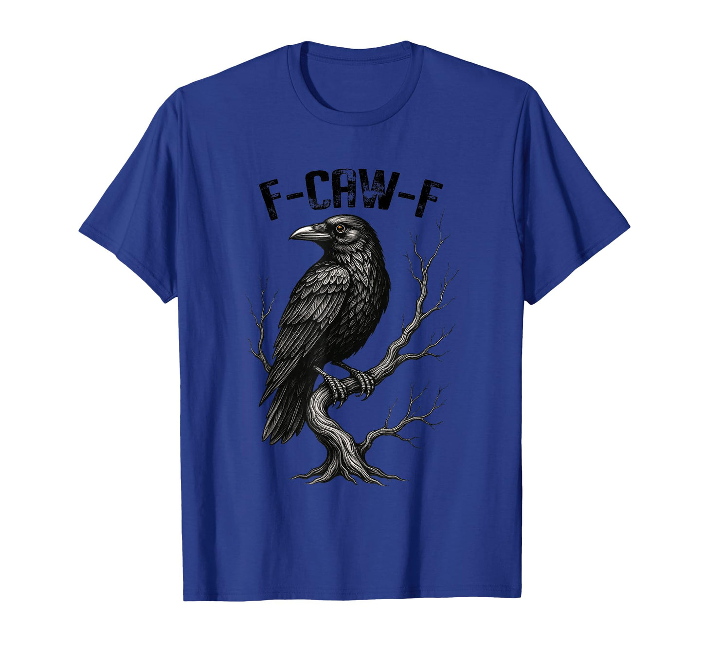 Funny F-Caw-F Halloween Crow Black Bird Moon Raven T-Shirt