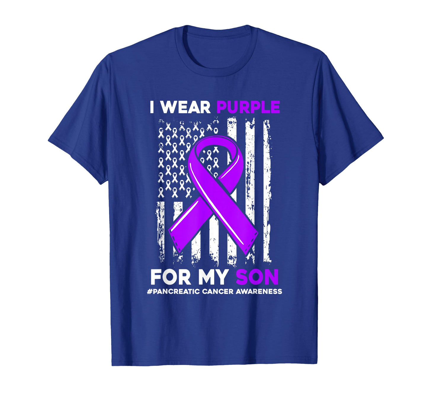 I Wear Purple For My Son Pancreatic Cancer Awareness T-Shirt