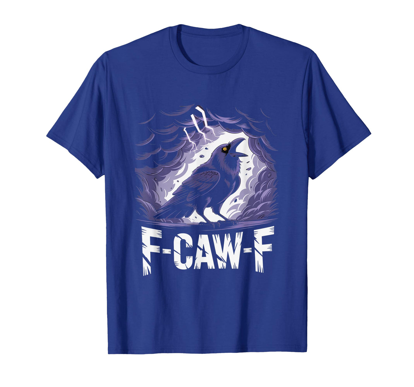 F-Caw-F Crow Funny Gothic Moon Black Bird Halloween T-Shirt