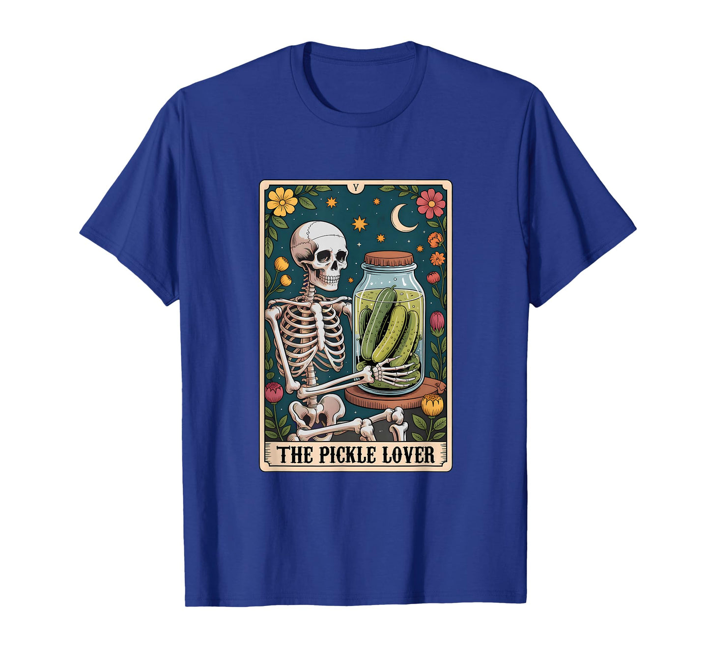 Tarot Pickle Lover Pickles Foodie Skeleton Tarot Card Funny T-Shirt
